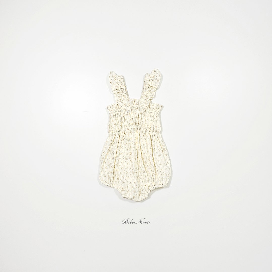 ☀️預訂 韓國直送☀️🇰🇷Bebenine兩色小碎花荷葉邊吊帶包屁衣