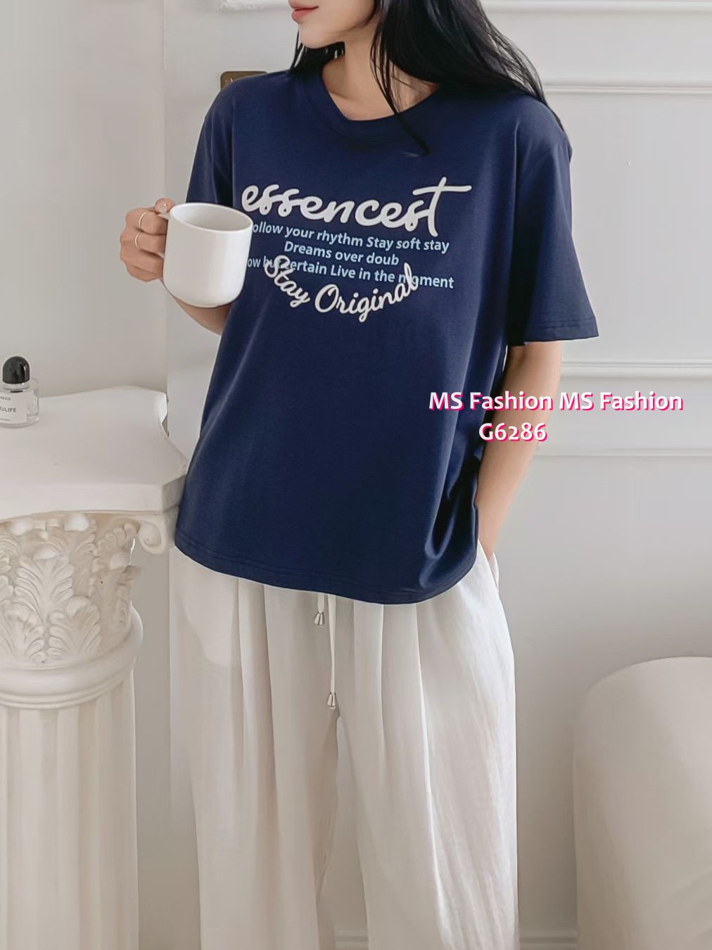 G6286 韓國🇰🇷靚字母print top