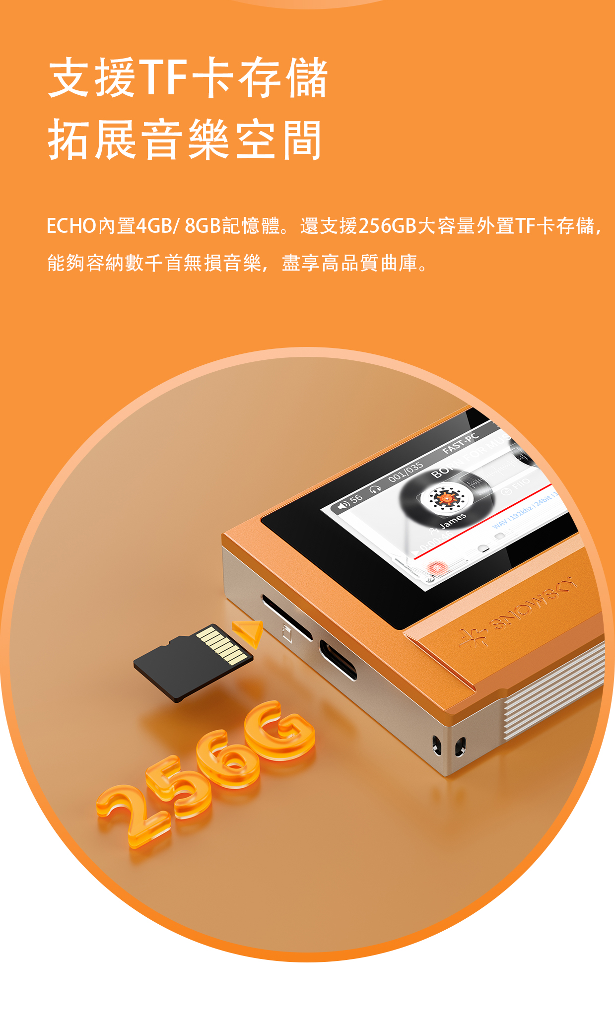 金屬迷你小巧的無損音樂播放機 ~ FiiO SNOWSKY (雪漫天) Echo (4GB)