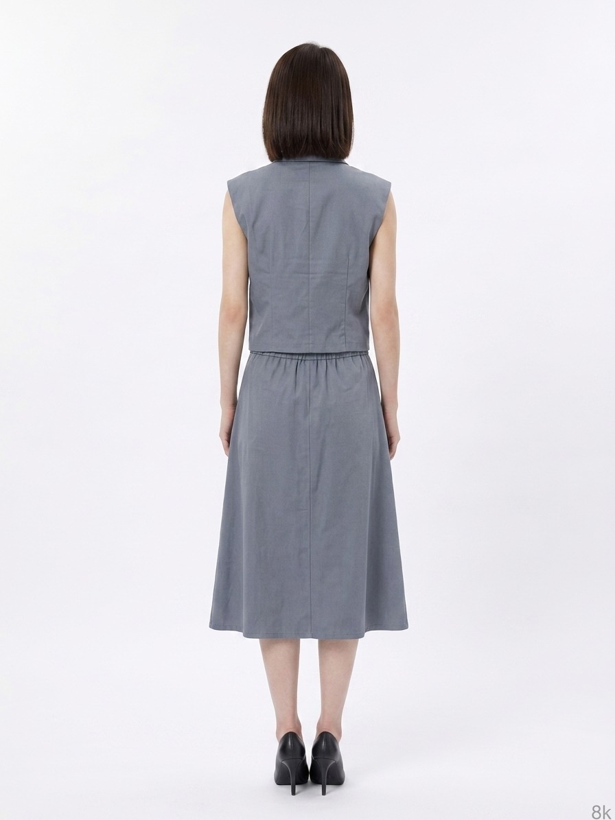 1879BS Elara Tailored Asymmetric Midi Dress