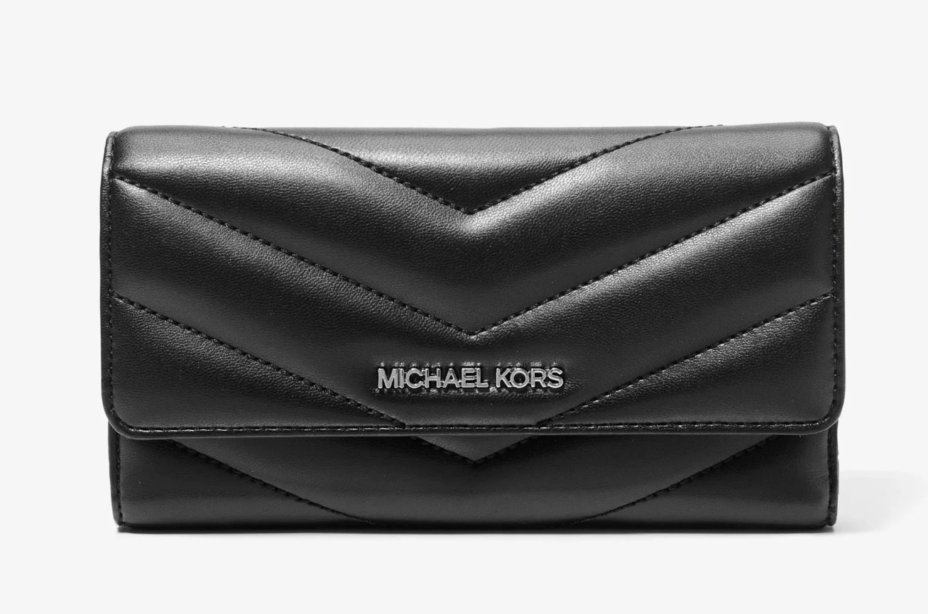 Michael Kors Jet Set Travel Large Quilted Tri-Fold Wallet