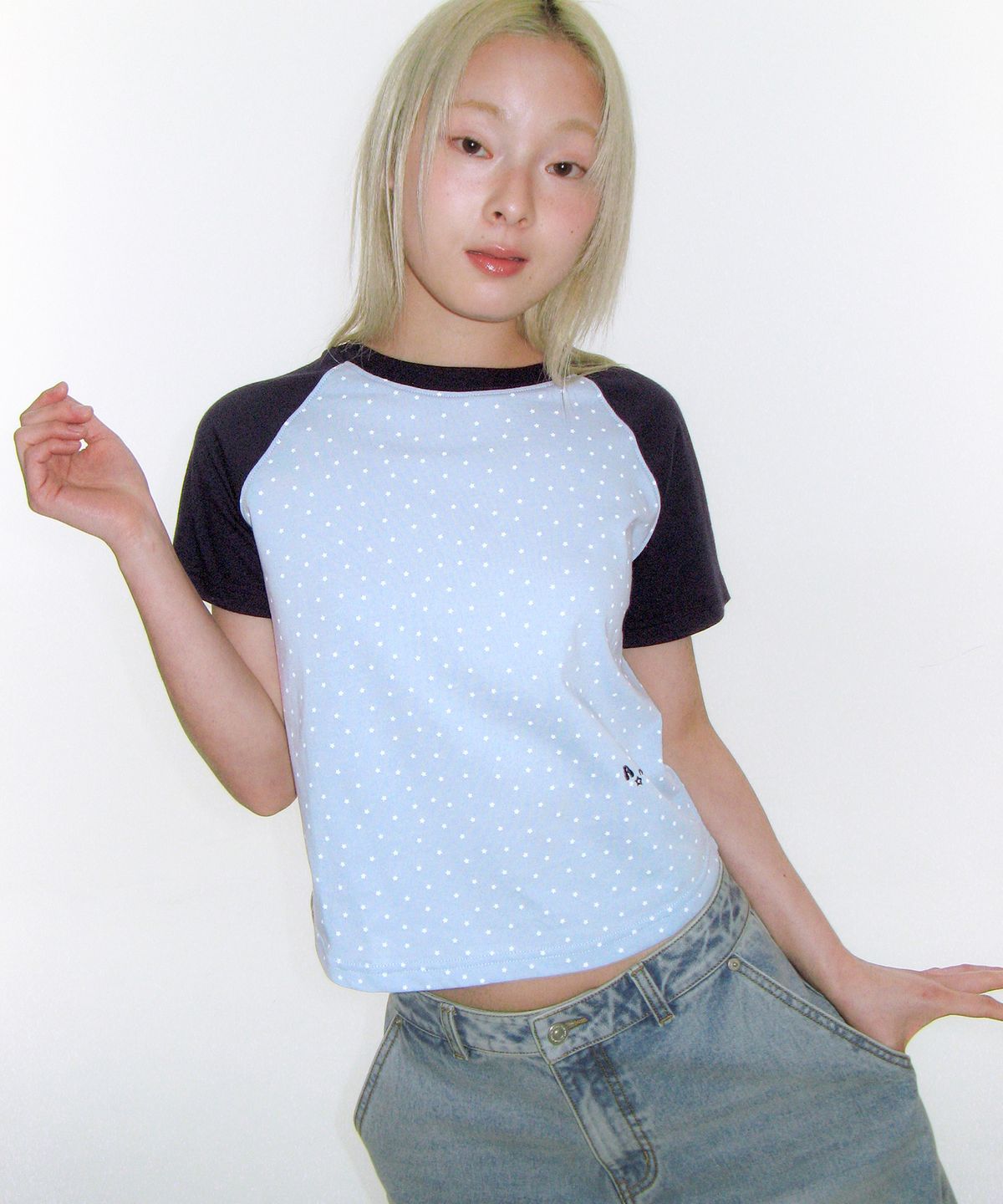 🇰🇷訂購｜AMES 26SS｜TWINKLE RAGLAN CROP TEE  3色 