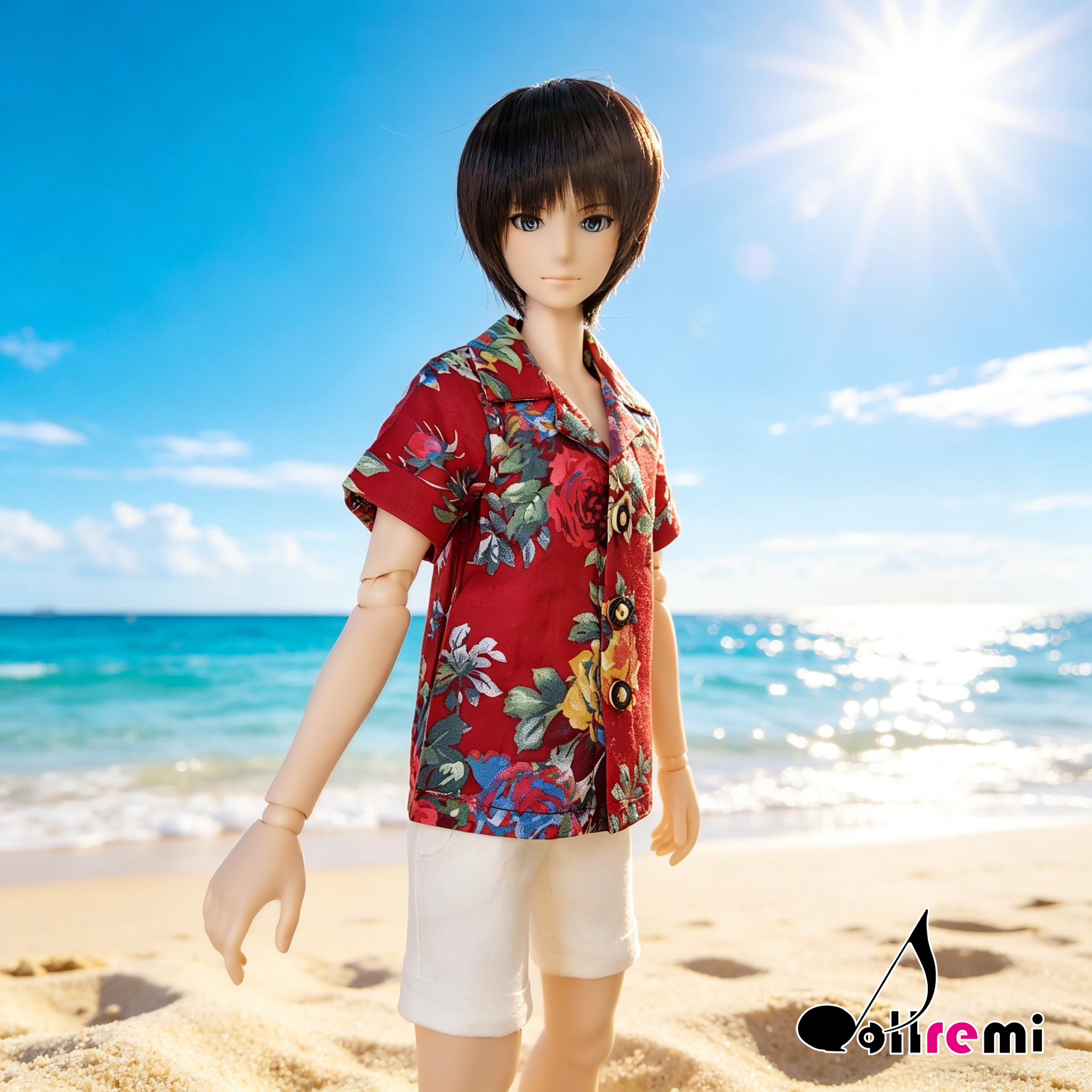 【dollremi】(DD0532A) 男裝花紋短袖襯衫 Men's Floral Short Sleeve Shirt