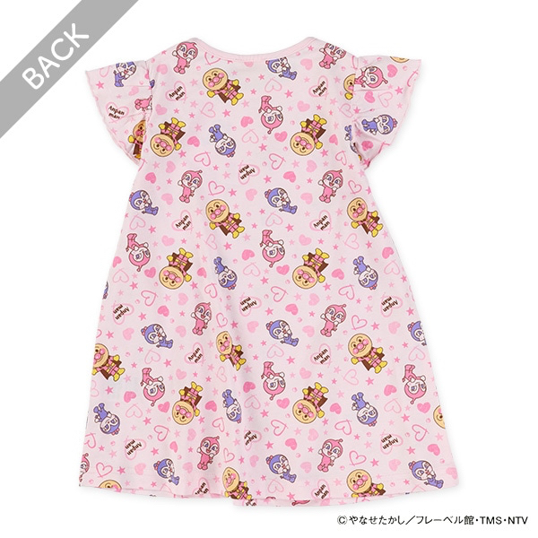 🇯🇵預訂 日本直送🇯🇵兩色麵包超人人物滿印無袖荷葉邊純棉連身裙