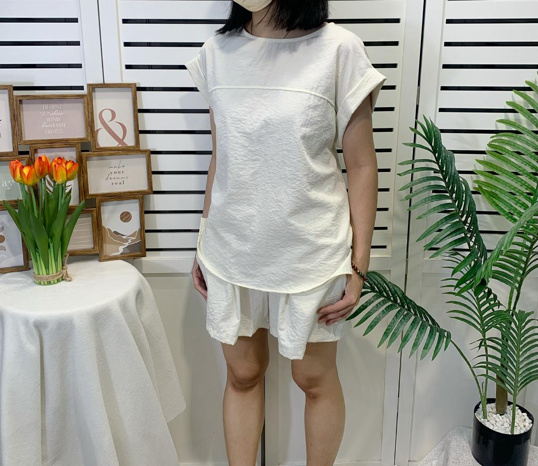 8173 Round Neck Back Button With RB S/Pant 