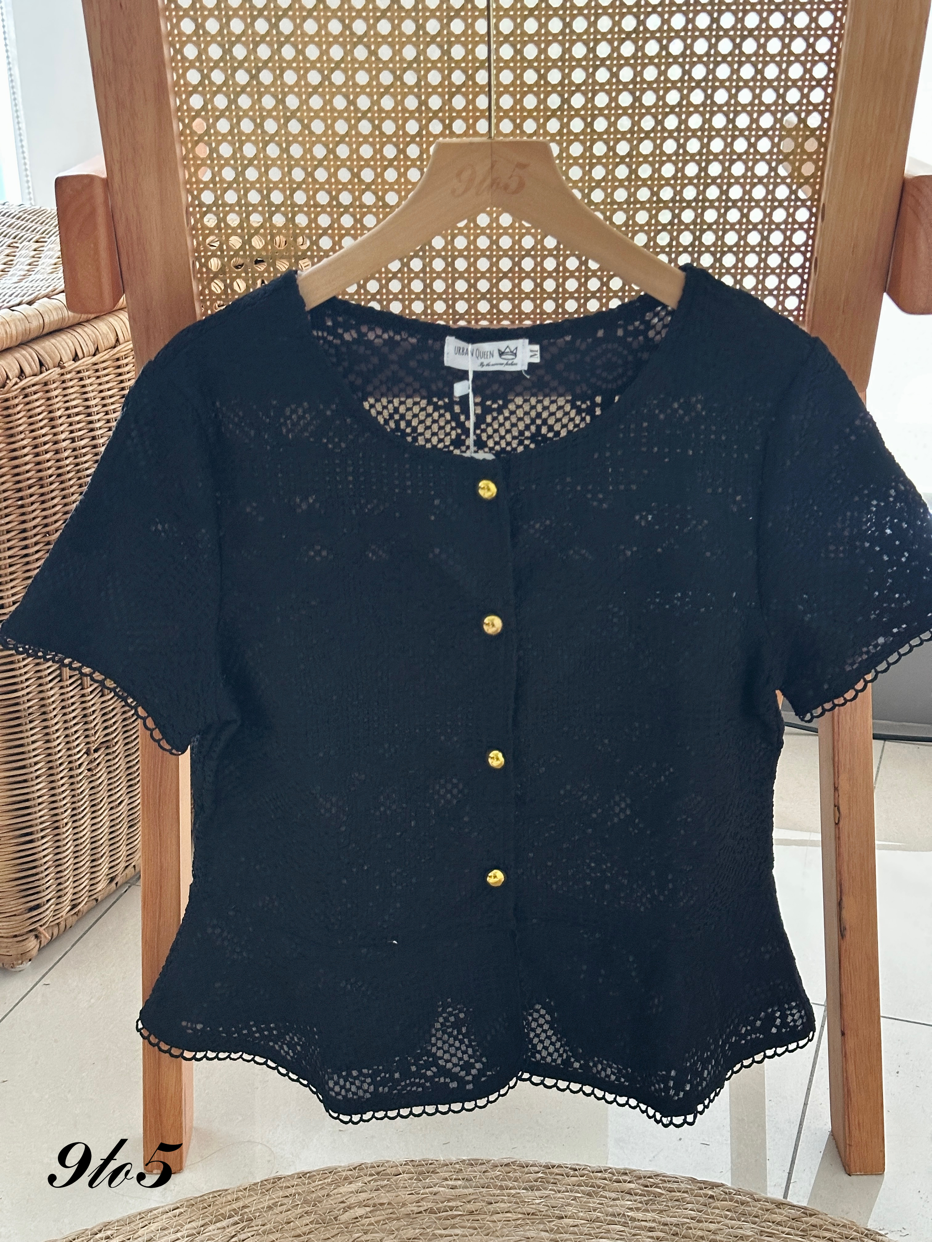 T3913 Lace Peplum Top - 3 Colors