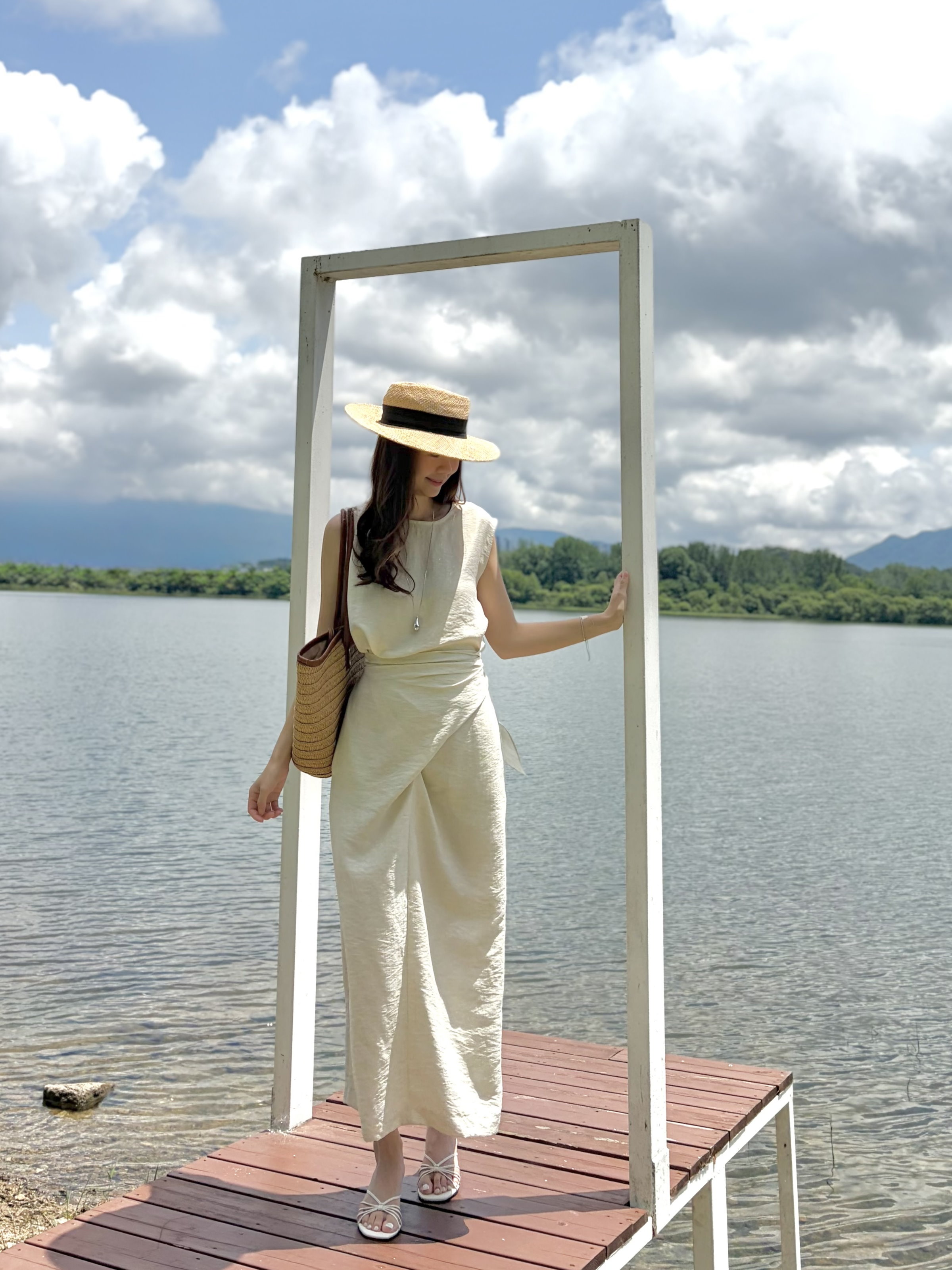 Effortless Wrap Dress (Oat)