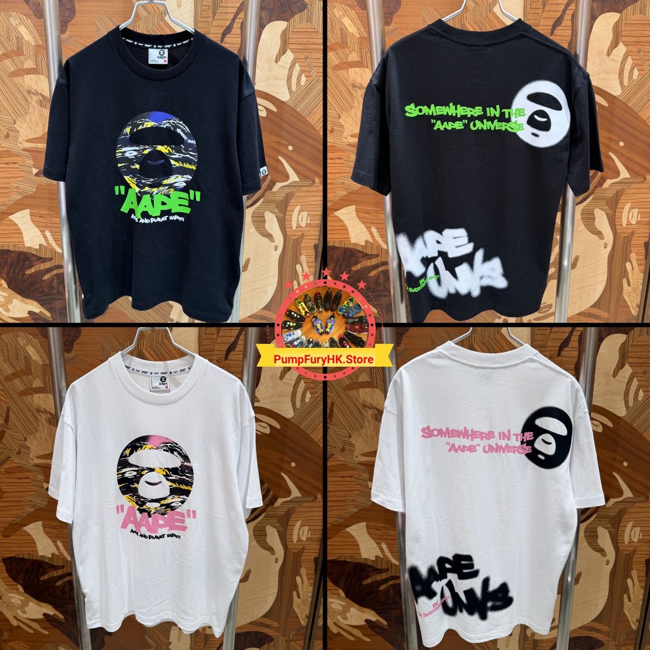 AAPE Relaxed fit AAPEUNVS moonface graphic tee (1888) 寬鬆版