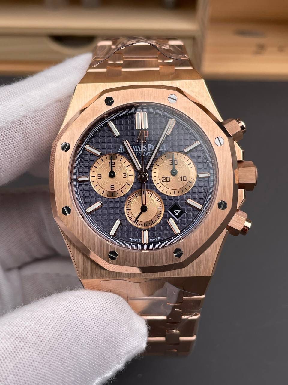 🚀皇家橡树26331OR 玫金蓝盘/41mm/4801机💯