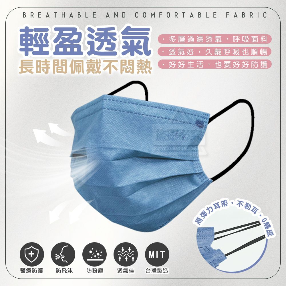 $39盒.2盒起$29盒.宏瑋醫材 成人醫療口罩-彩虹七色精選組50入盒1盒1色