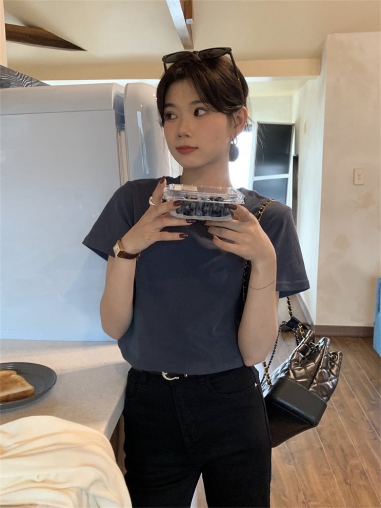 Cloudy Puff Round Neck Tee 云朵泡泡纯色圆领磨毛Tee (11 Colours)