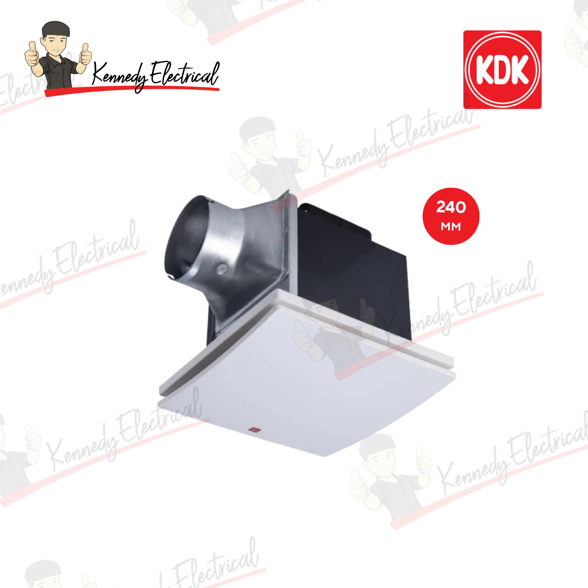 KDK 240mm Ceiling Mount Sirocco Ventilating Fan (24CQM)