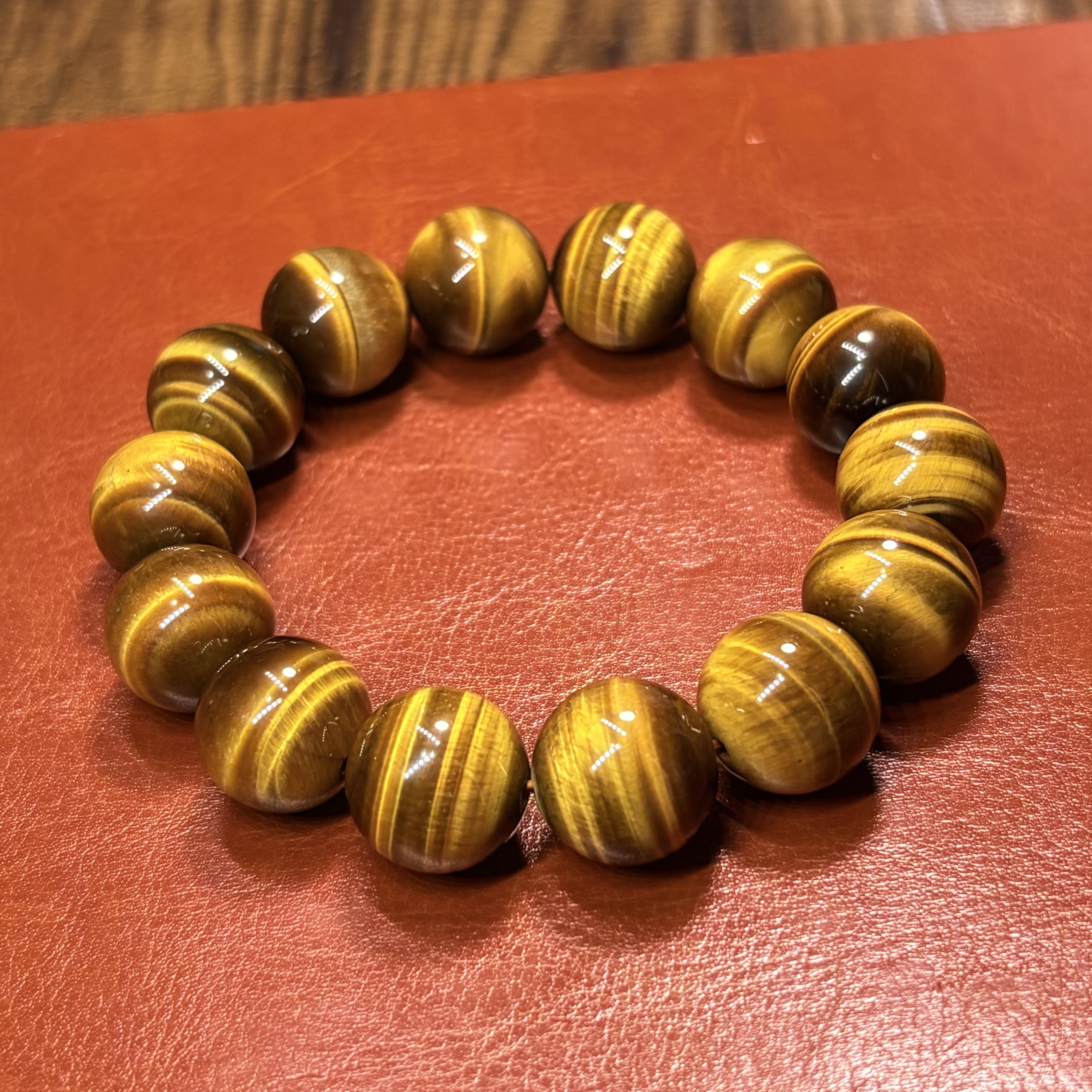 黃虎眼石手串No.3103 ｜規格：16mm珠18cm手圍