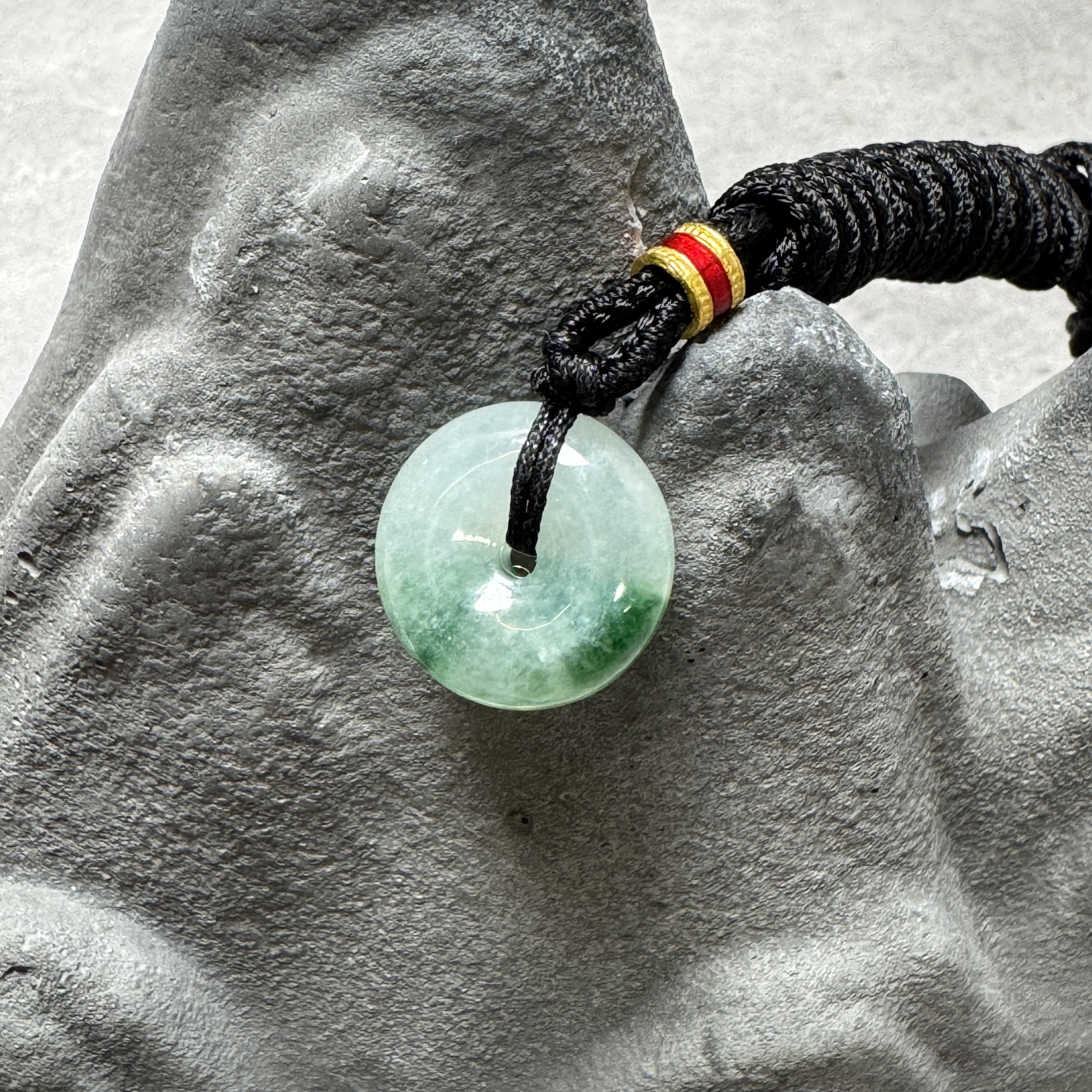 冰飄花翡翠小平安玉扣