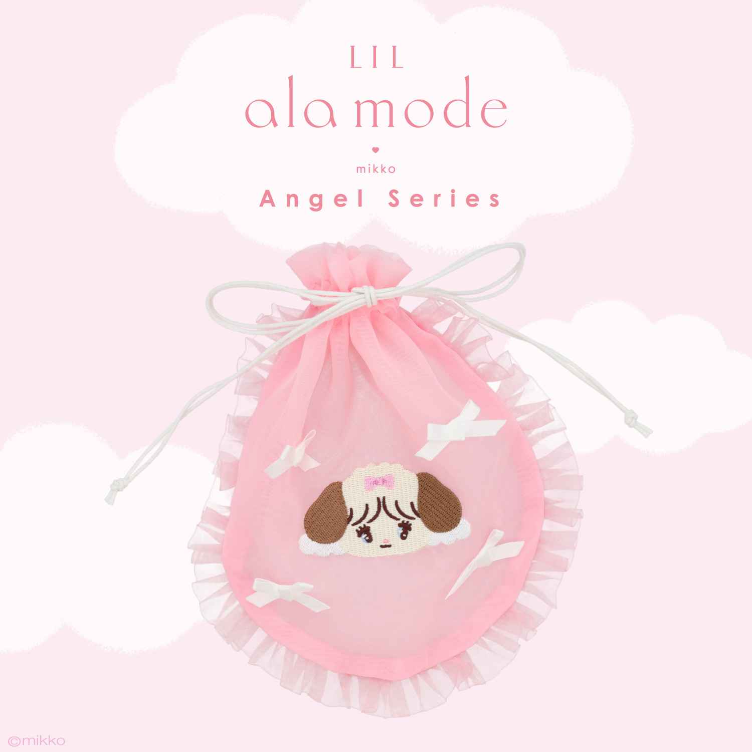 🎀【預訂】Lil ala mode❤︎mikko 天使系列圓形索繩包 - Souffle