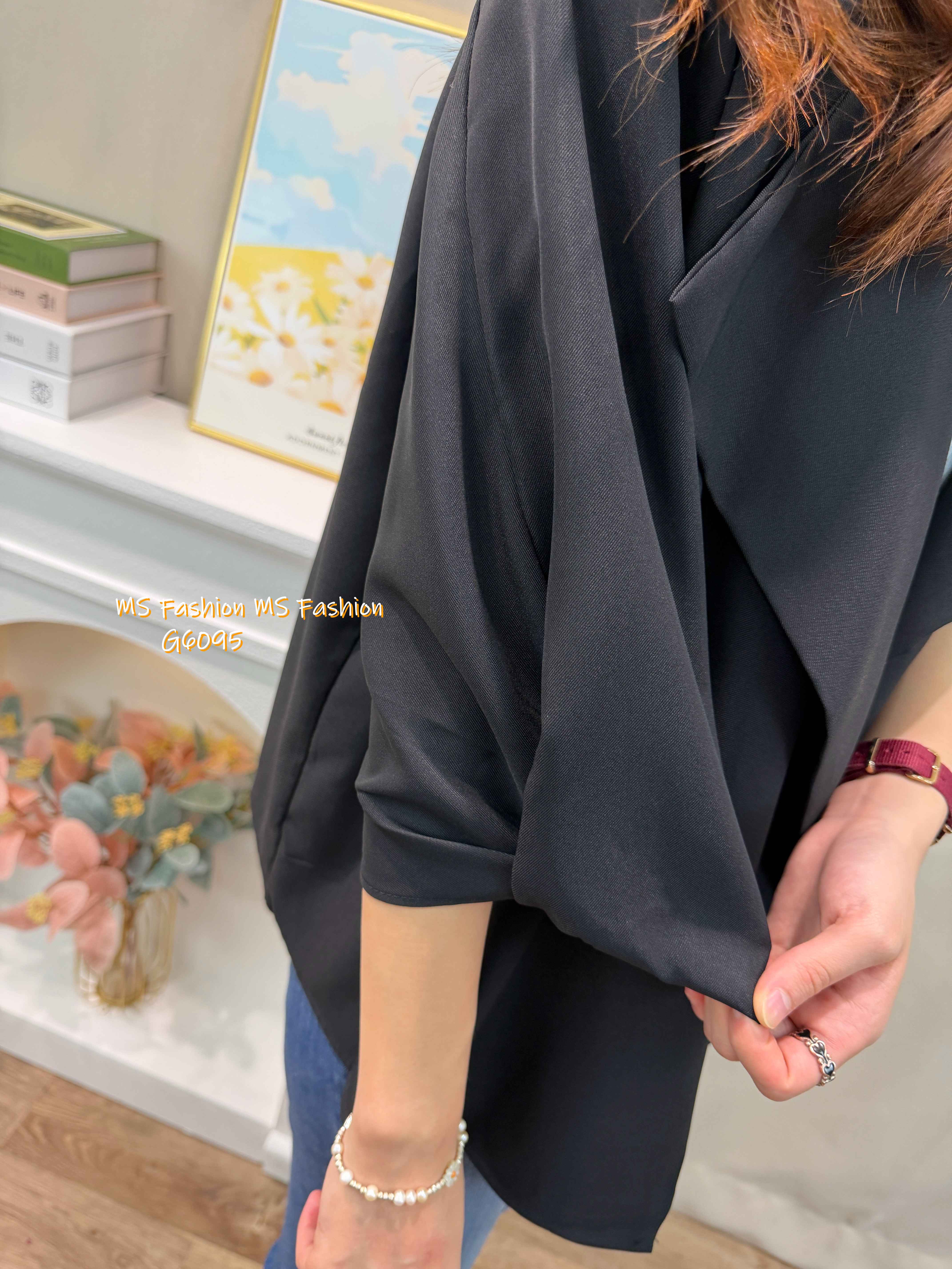 G6095 韓國🇰🇷開胸扭結袖薄外套