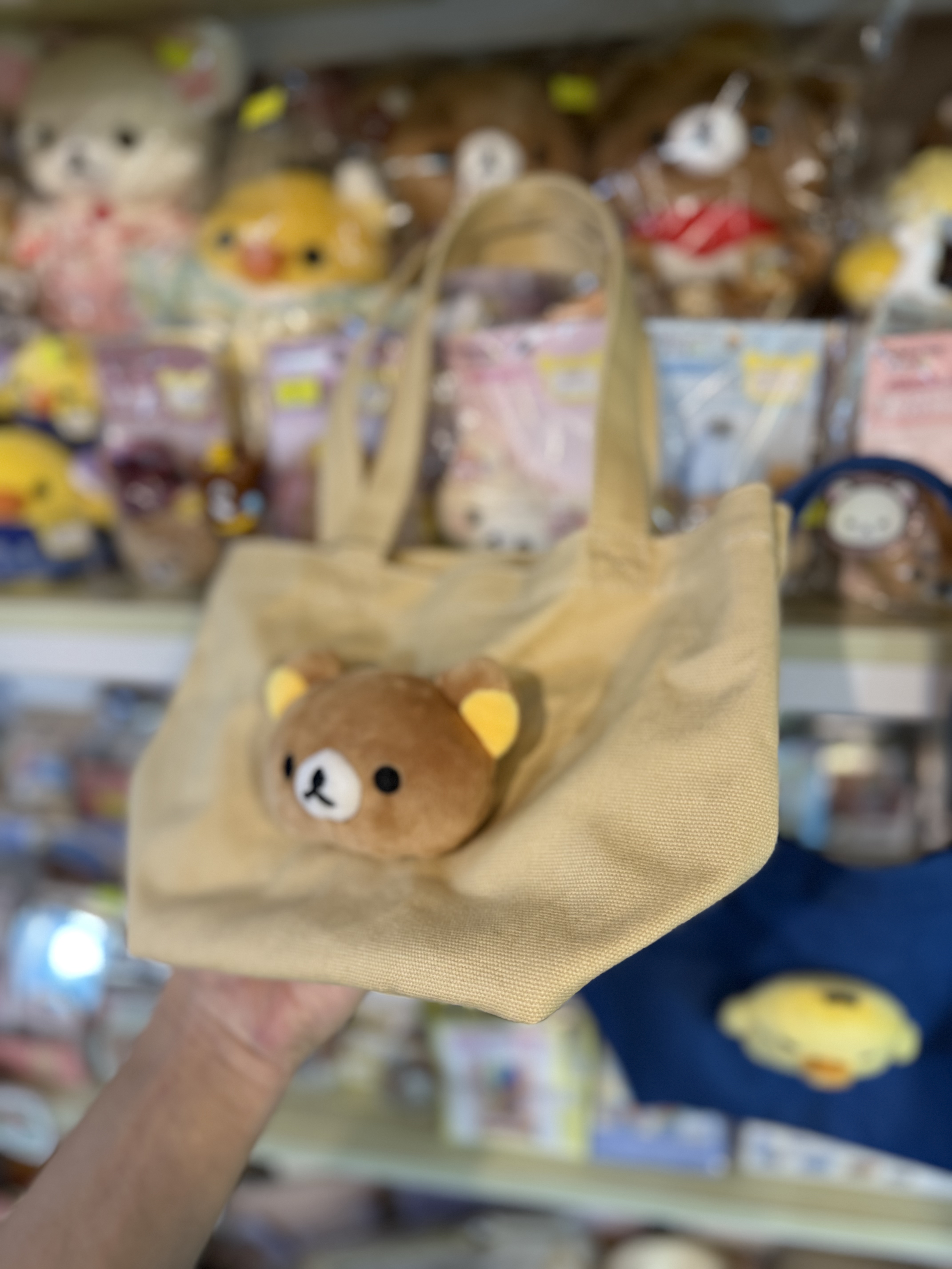 《現貨》全新日本專店限定 Rilakkuma立體頭仔手挽袋