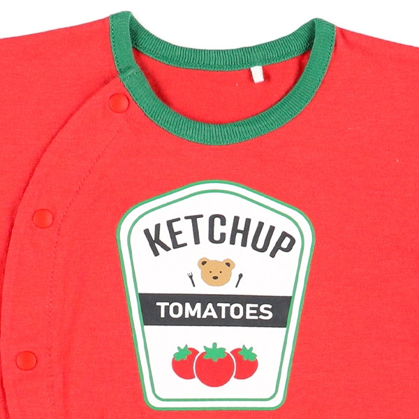 🇯🇵預訂 日本直送🇯🇵兩色茄汁芥末醬造型開襟短袖包屁衣