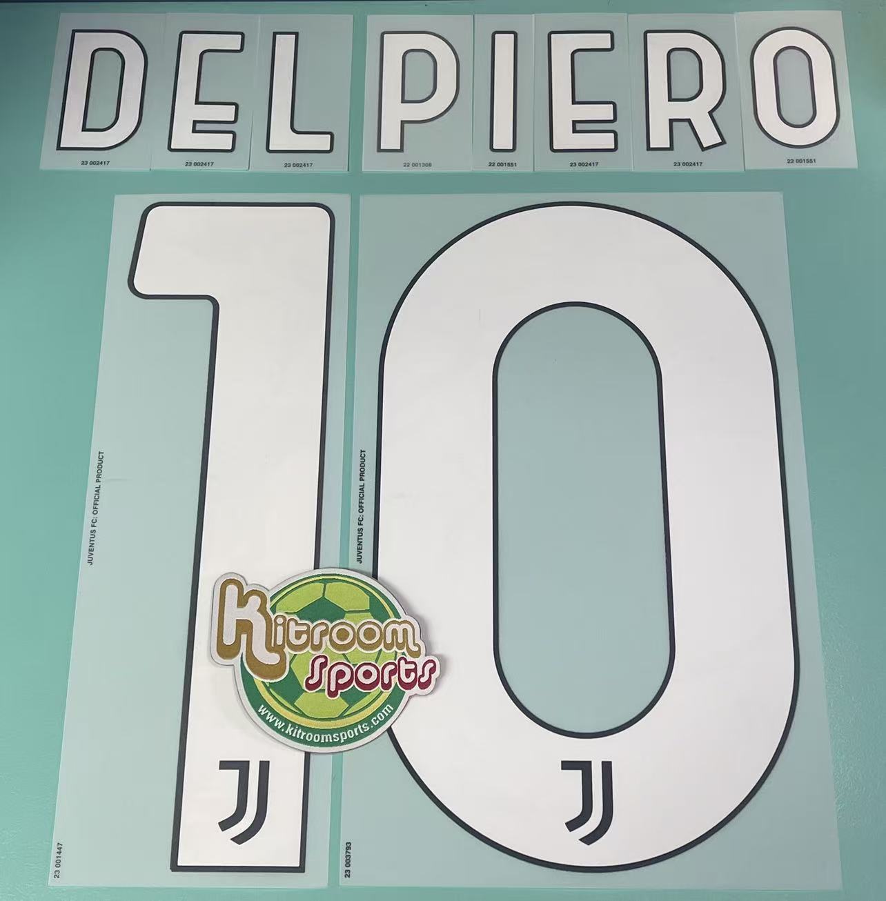 2023-24 Juventus 3RD Nameset #10 DEL PIERO