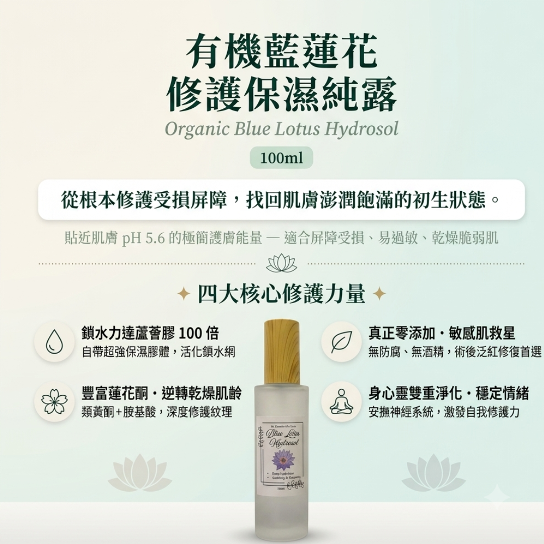 RL Breathe Out Love 有機藍蓮花修護保濕純露100ML