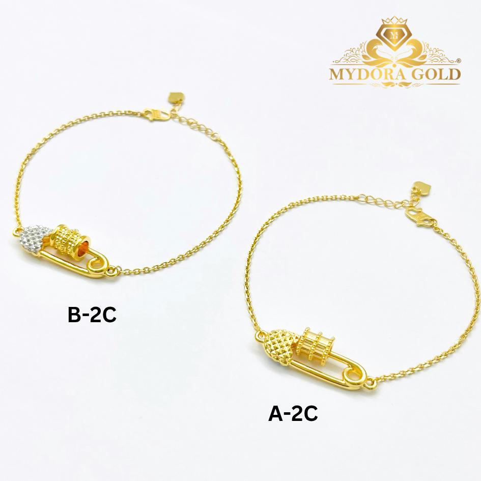 MYDORA Rantai Tangan Tube Bead Safety Pin Series l EMAS 916/22K