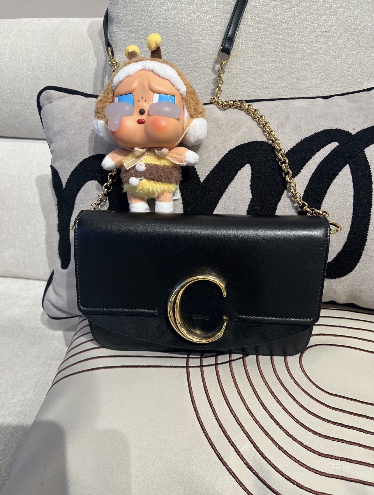 Chloe C chain bag calfskin  98%new✅證書 ✅Dust bag