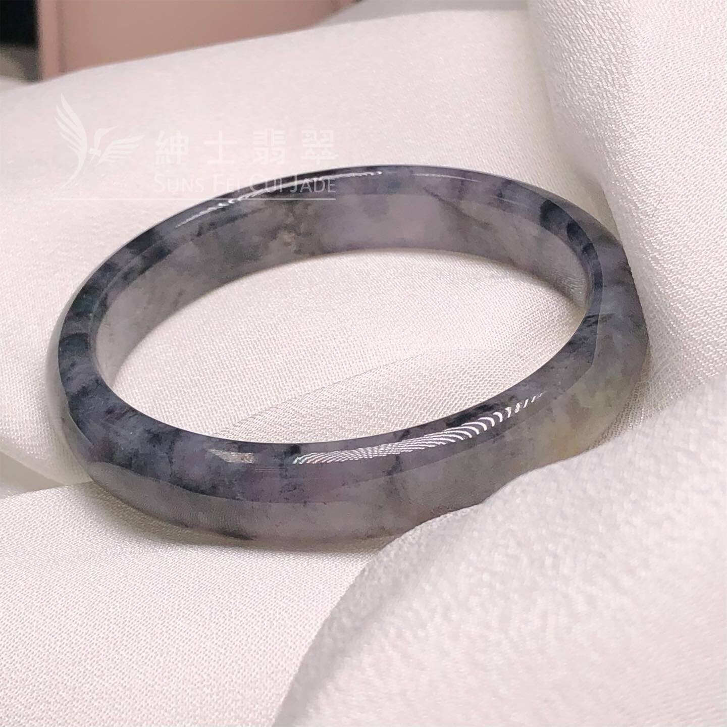 紫底烏雞福鐲54.6mm