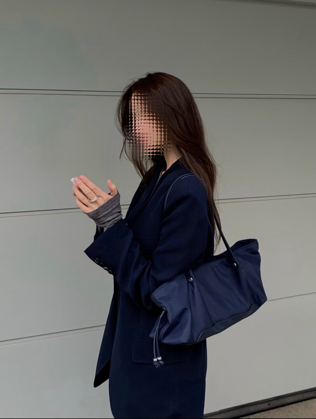 Elegant Nylon Long Bag