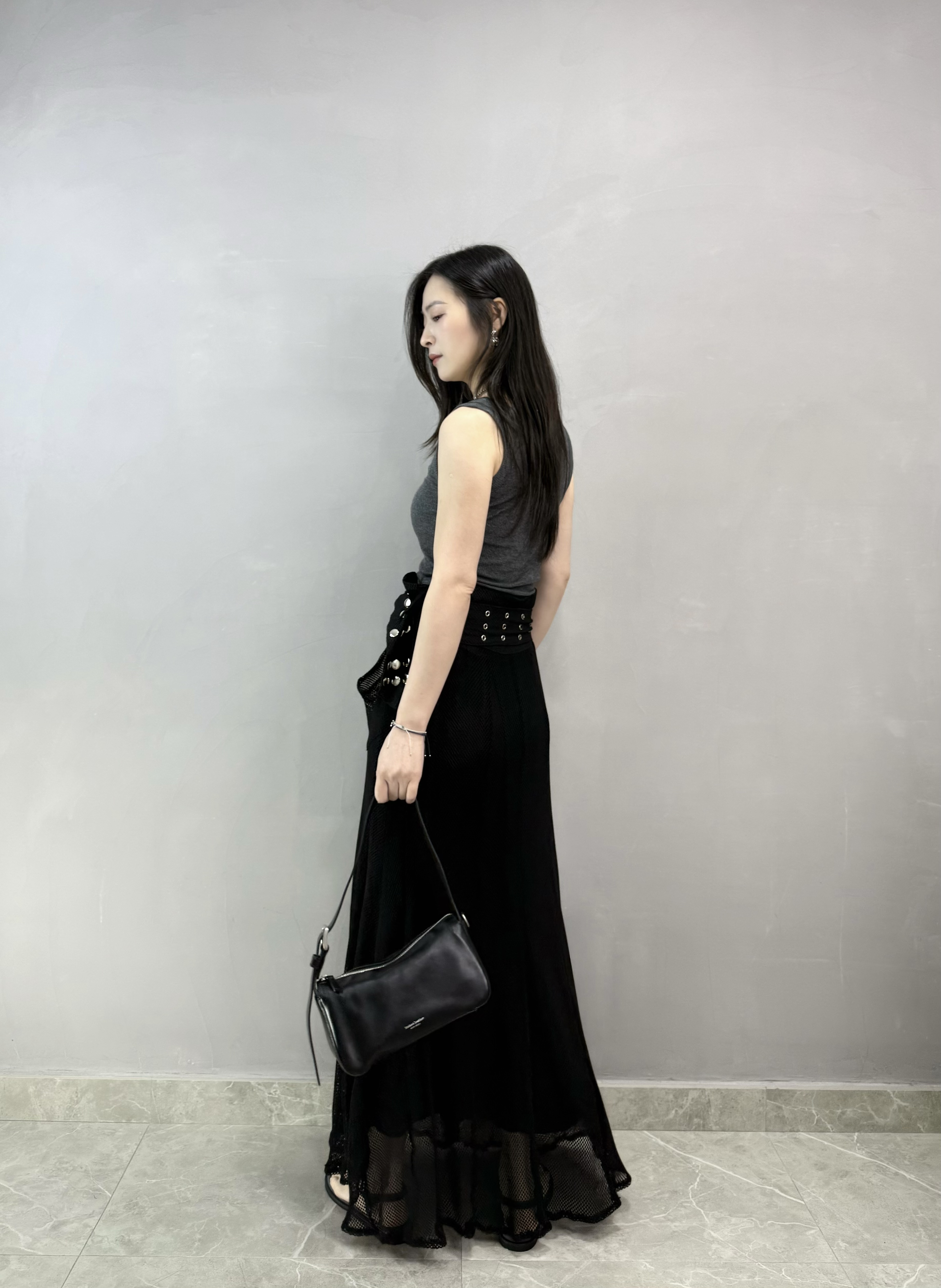 M61 窩釘Belt魚尾網裙