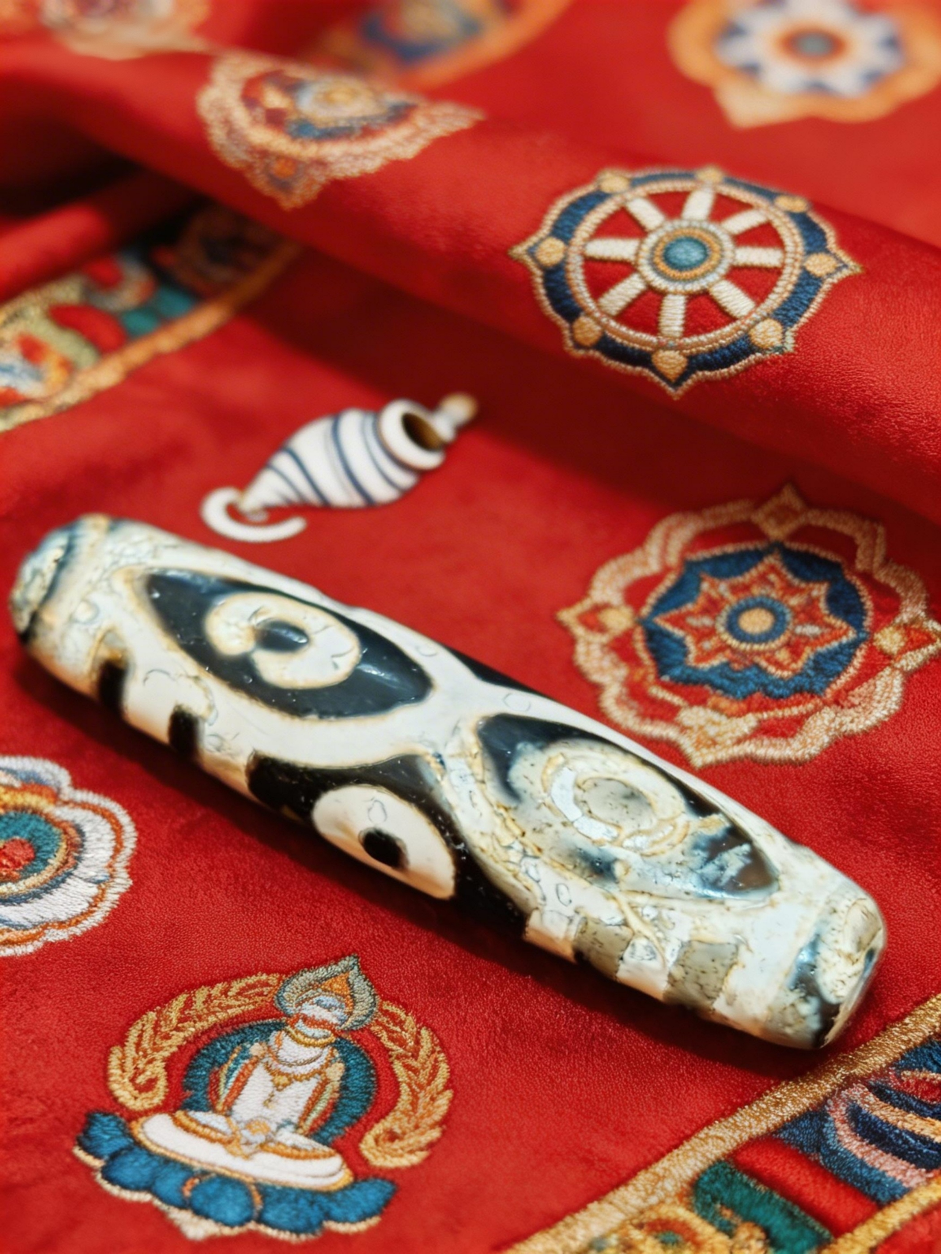 「火供龍六眼天珠」26035