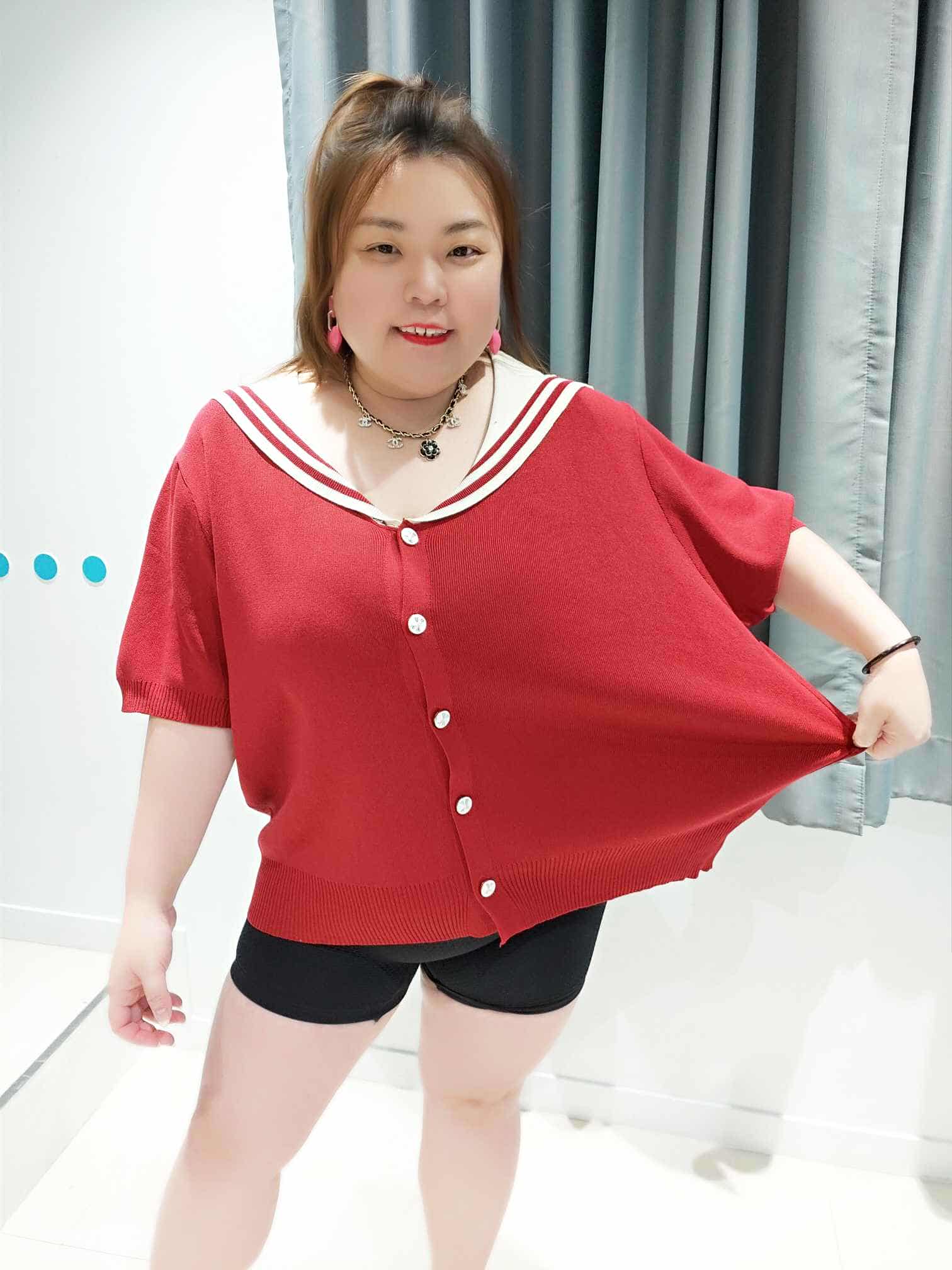 DSF02 水手服风格针织上衣