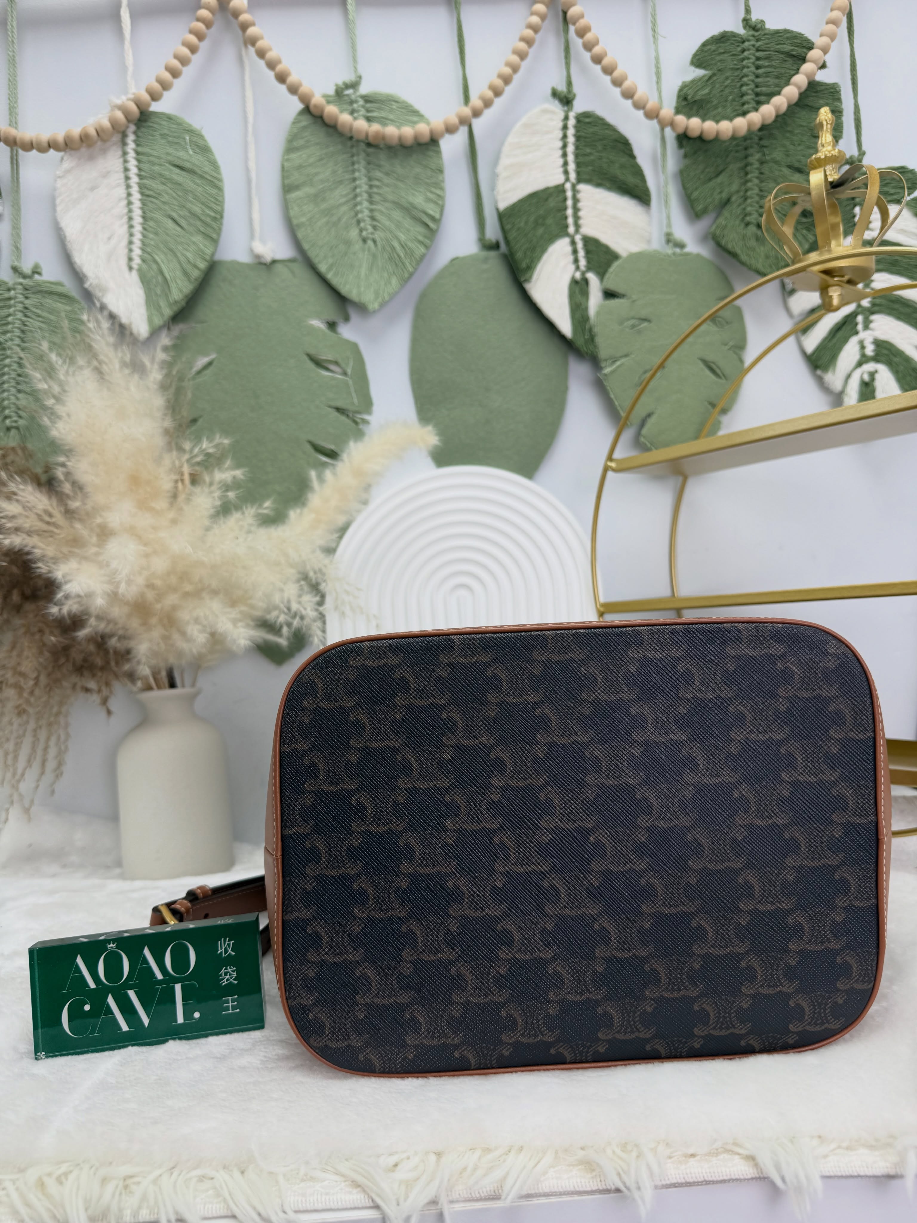 Celine👜 PRE OWNED 🛍️啡色老花水桶 Medium 有塵袋有單 🧡