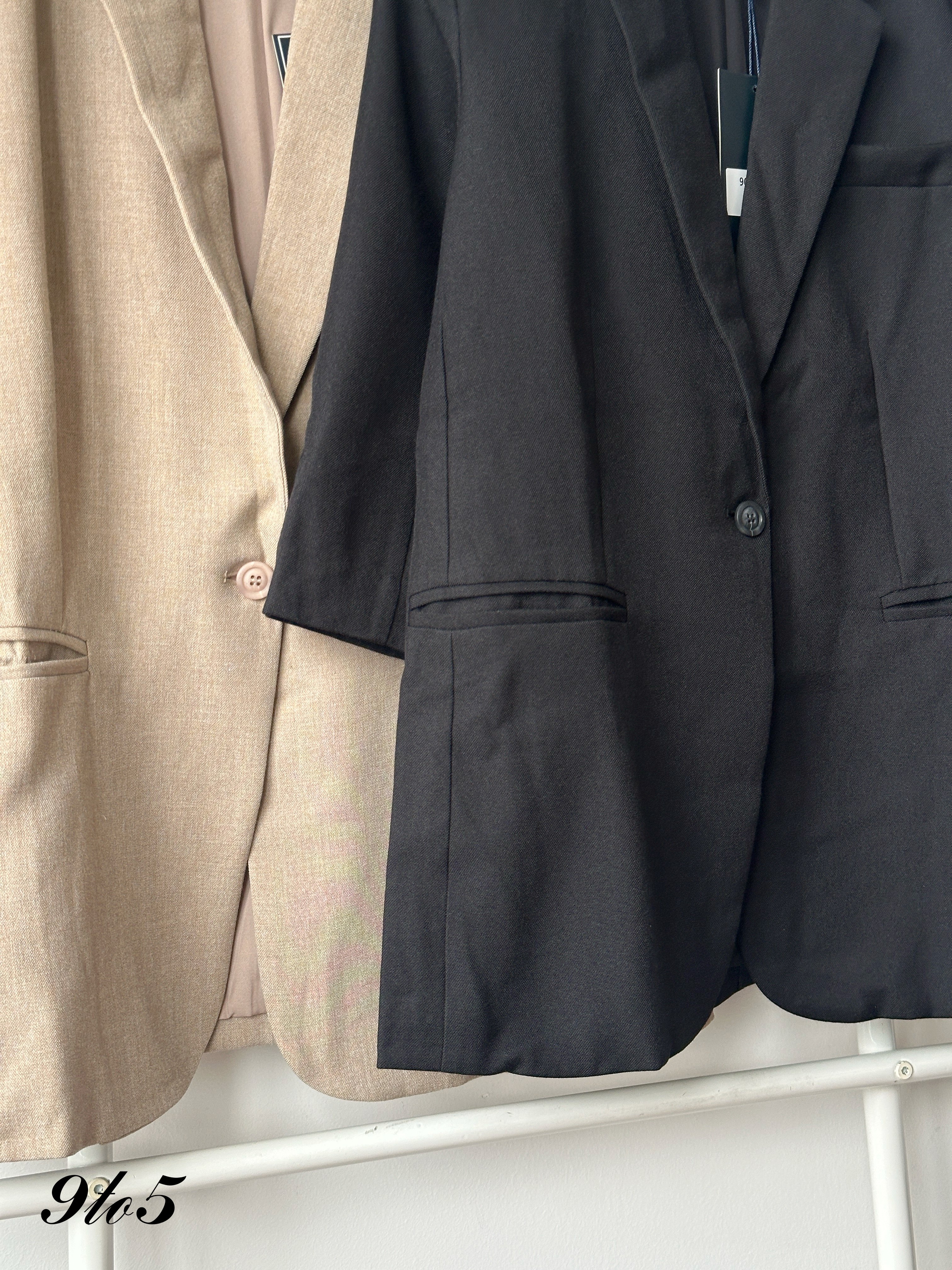 T4342 Half Sleeve Blazer - Black & Brown