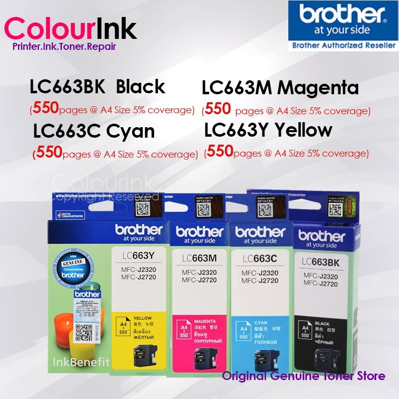 🎆CLEAR STOCK🎆 Brother Original Genuine LC663 Ink Cartridge for MFC-J2320DW MFC-J2720DW LC669XL LC665XL J2320DW LC669