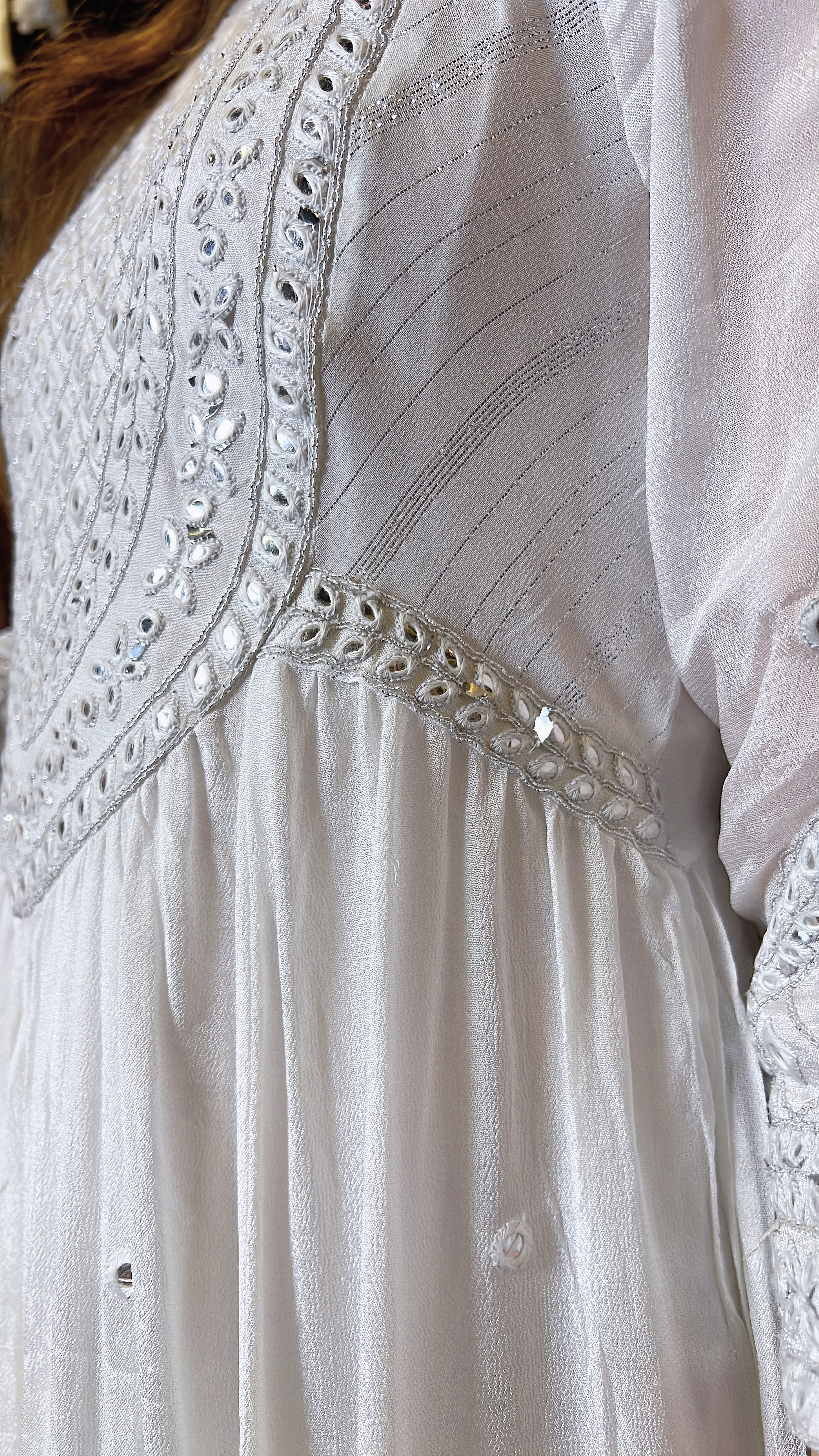 Pure White Chiffon Emb. OP 50" #396