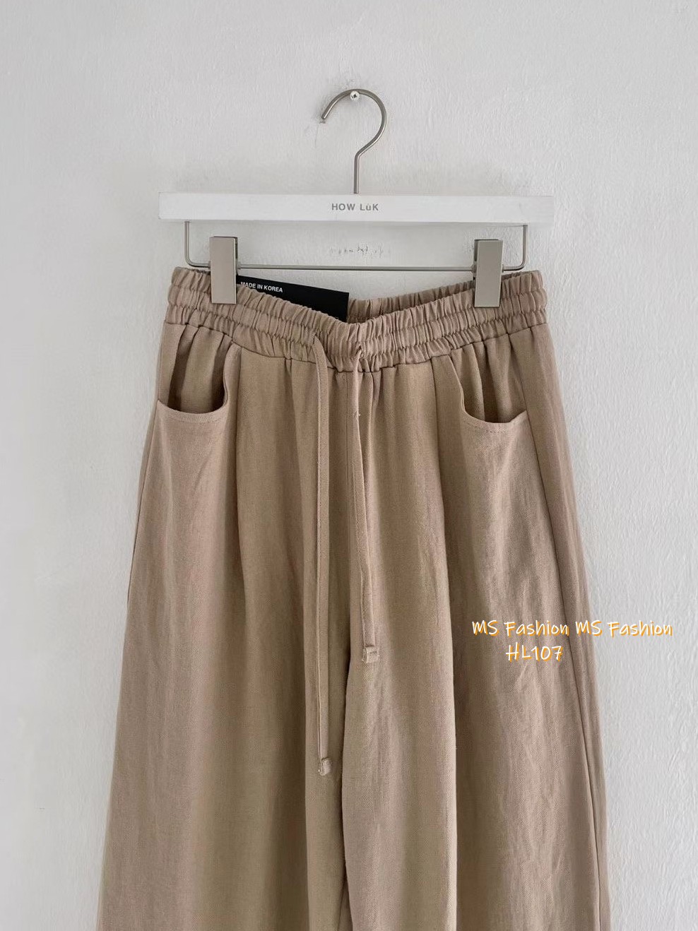 HL107 韓國🌼Howluk棉麻闊筒褲