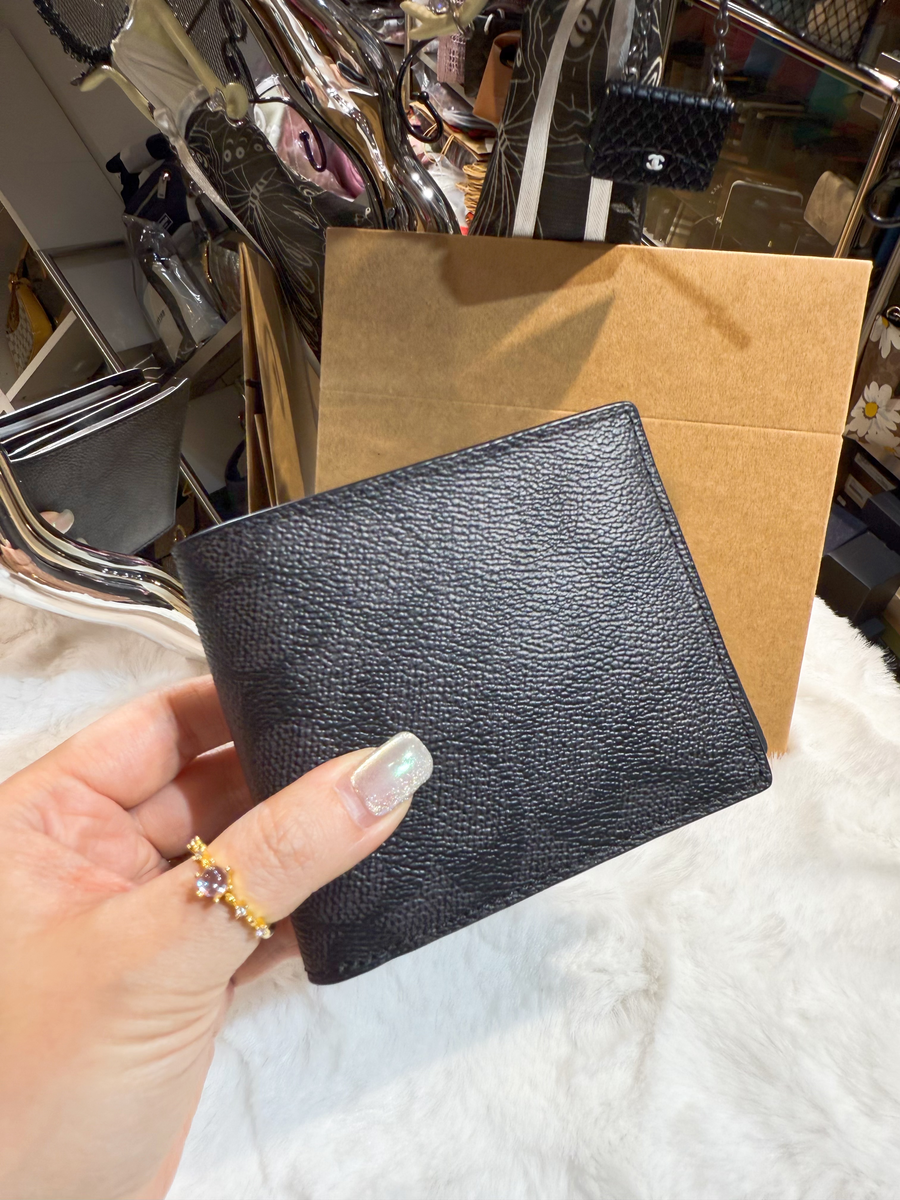 Coach bi fold wallet 1205/blk/m