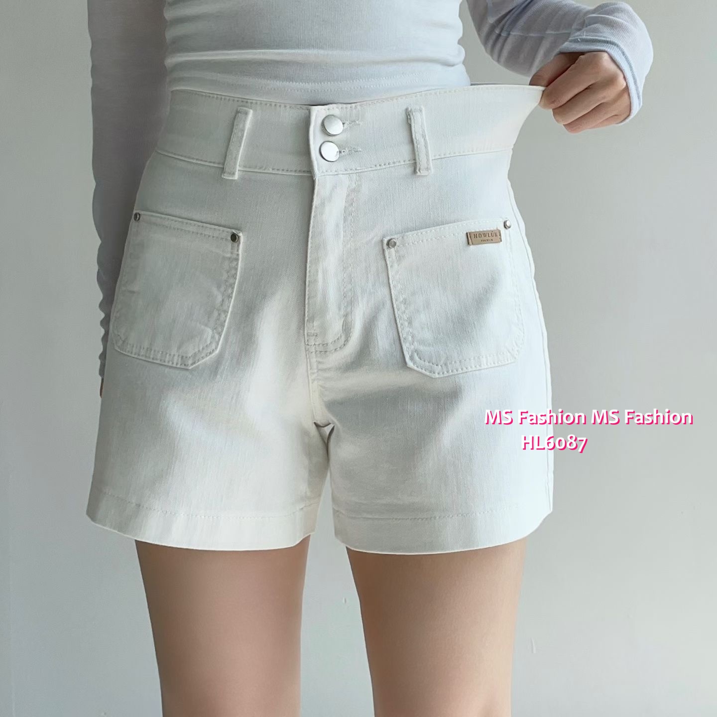 HL6087 韓國🌼Howluk高腰前兩袋短牛