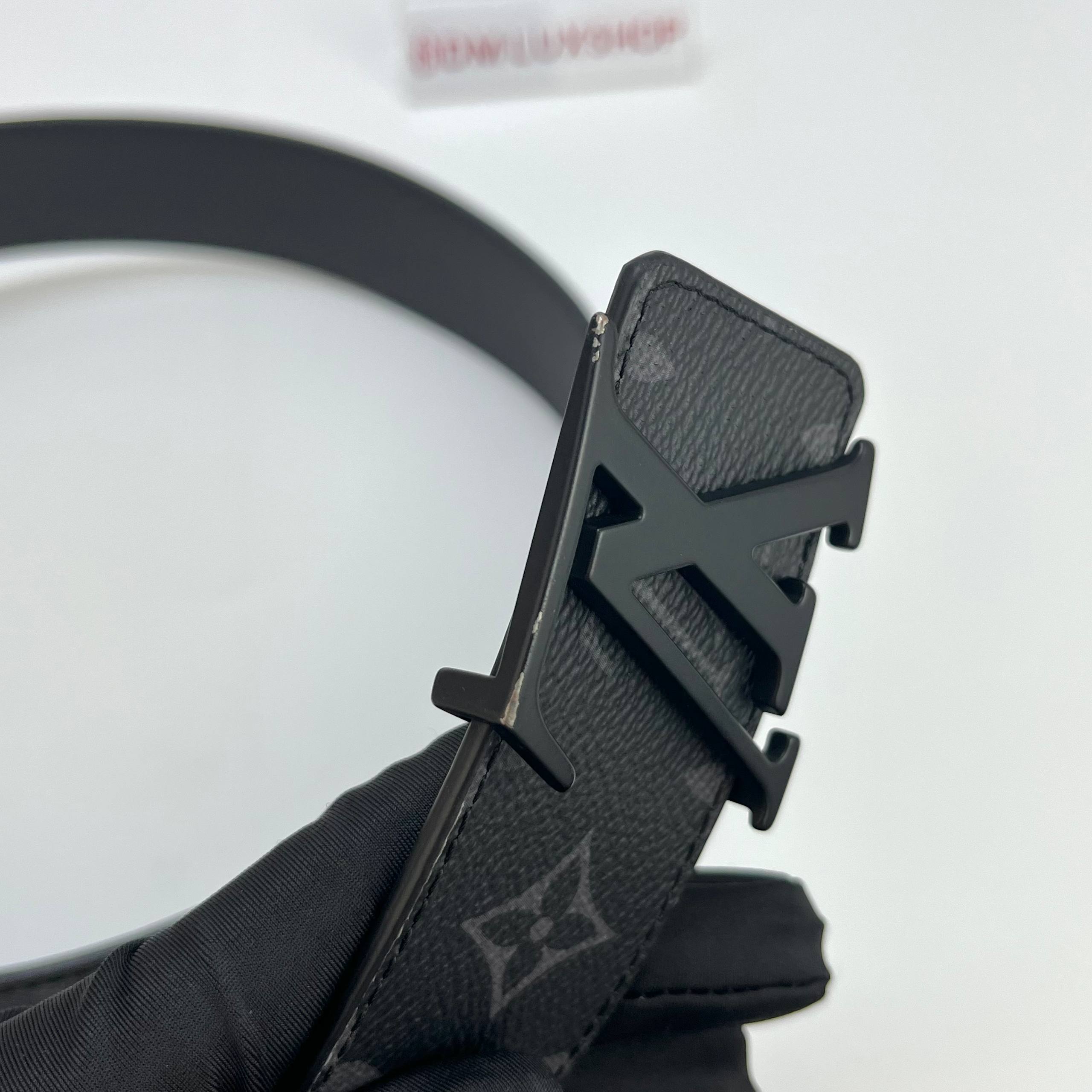 LV Monogram Eclipse Matte Black Initiales 40mm Belt
