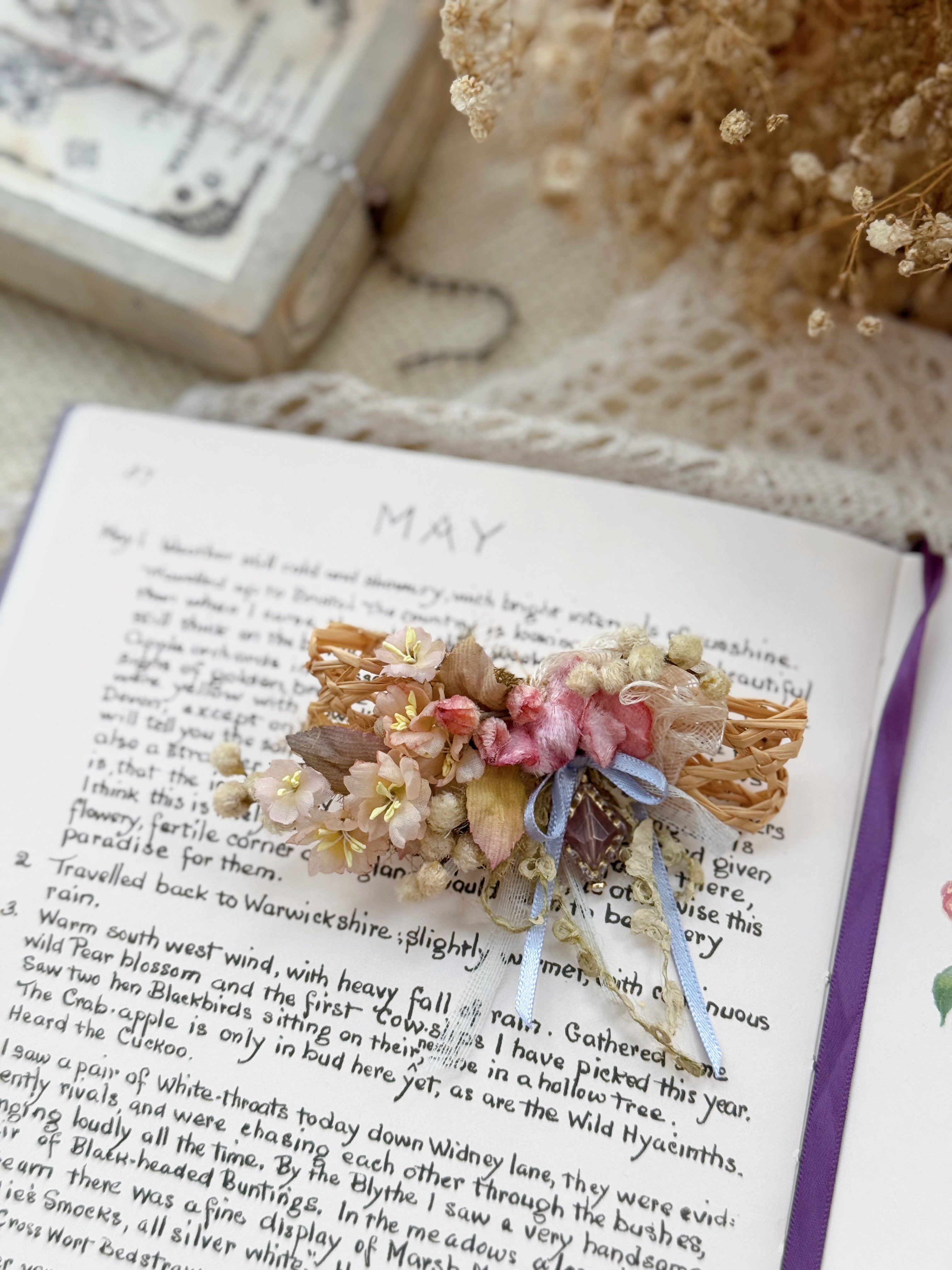 初夏花園 - 櫻花髪夾+胸針