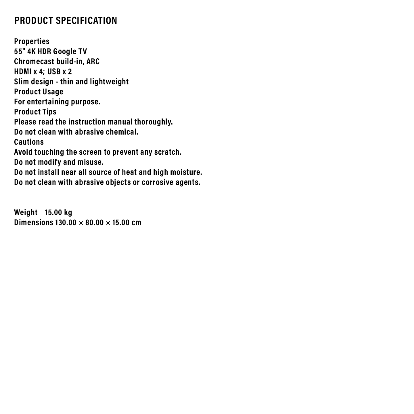 Sharp 55" 4K UHD Google TV (4TC55FJ1X)