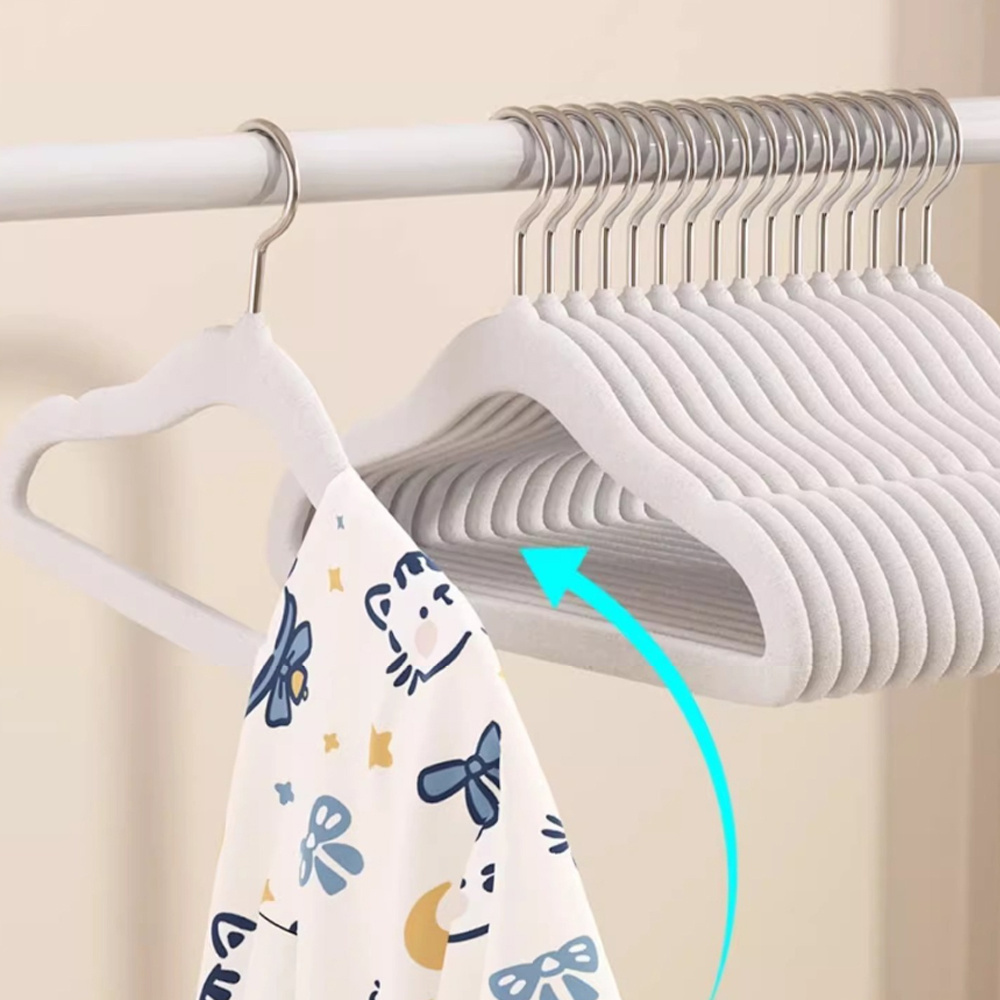 10x 兒童植絨衣架 30*20.5cm 黑色 UB0238