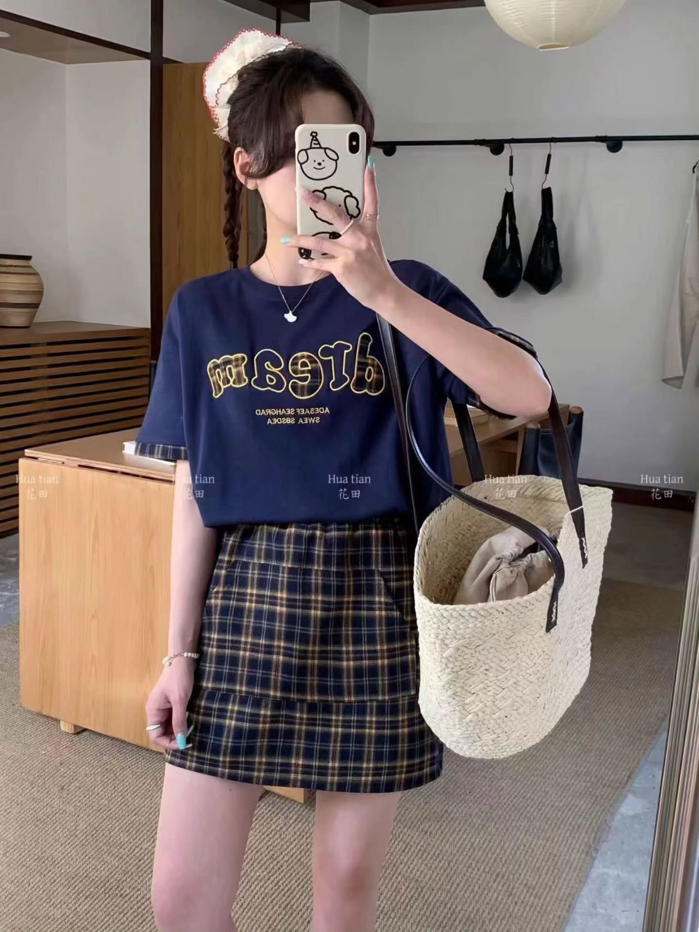 8033-9 韩系格子套装 🇨🇳