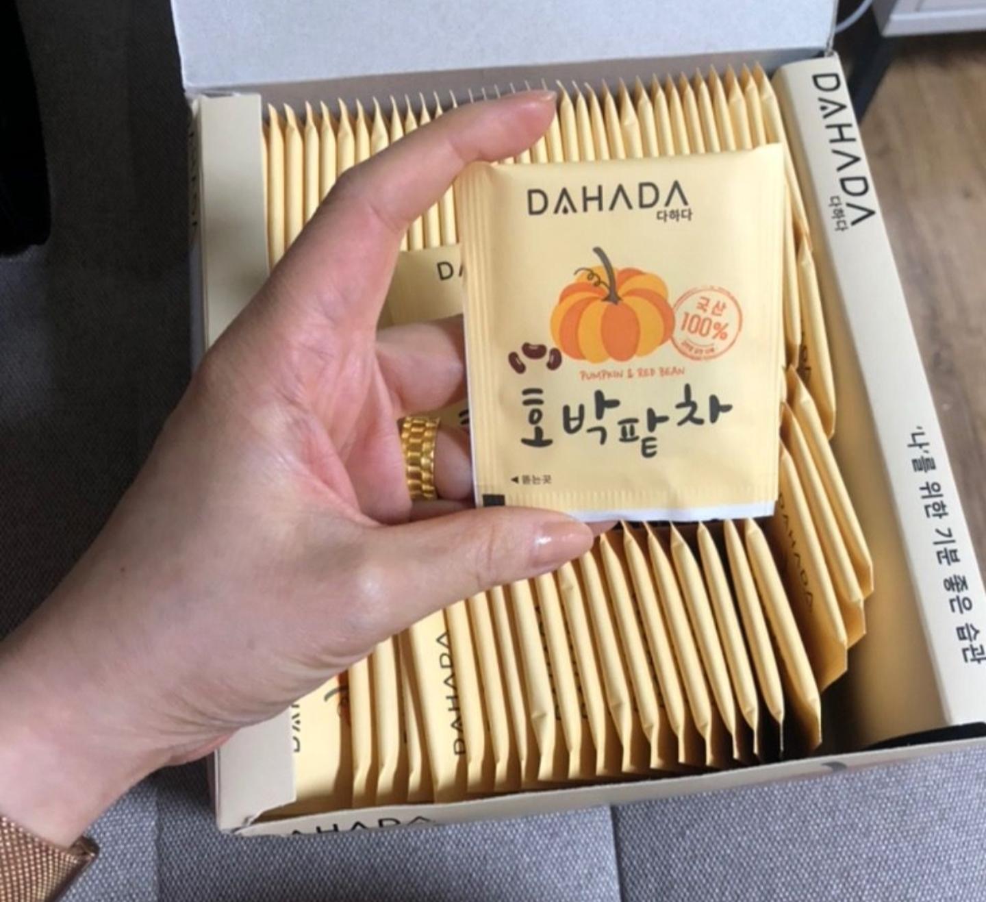 DAHADA 韓國製造 無咖啡因 南瓜紅豆茶 養顏輕暖茶飲 (20入)