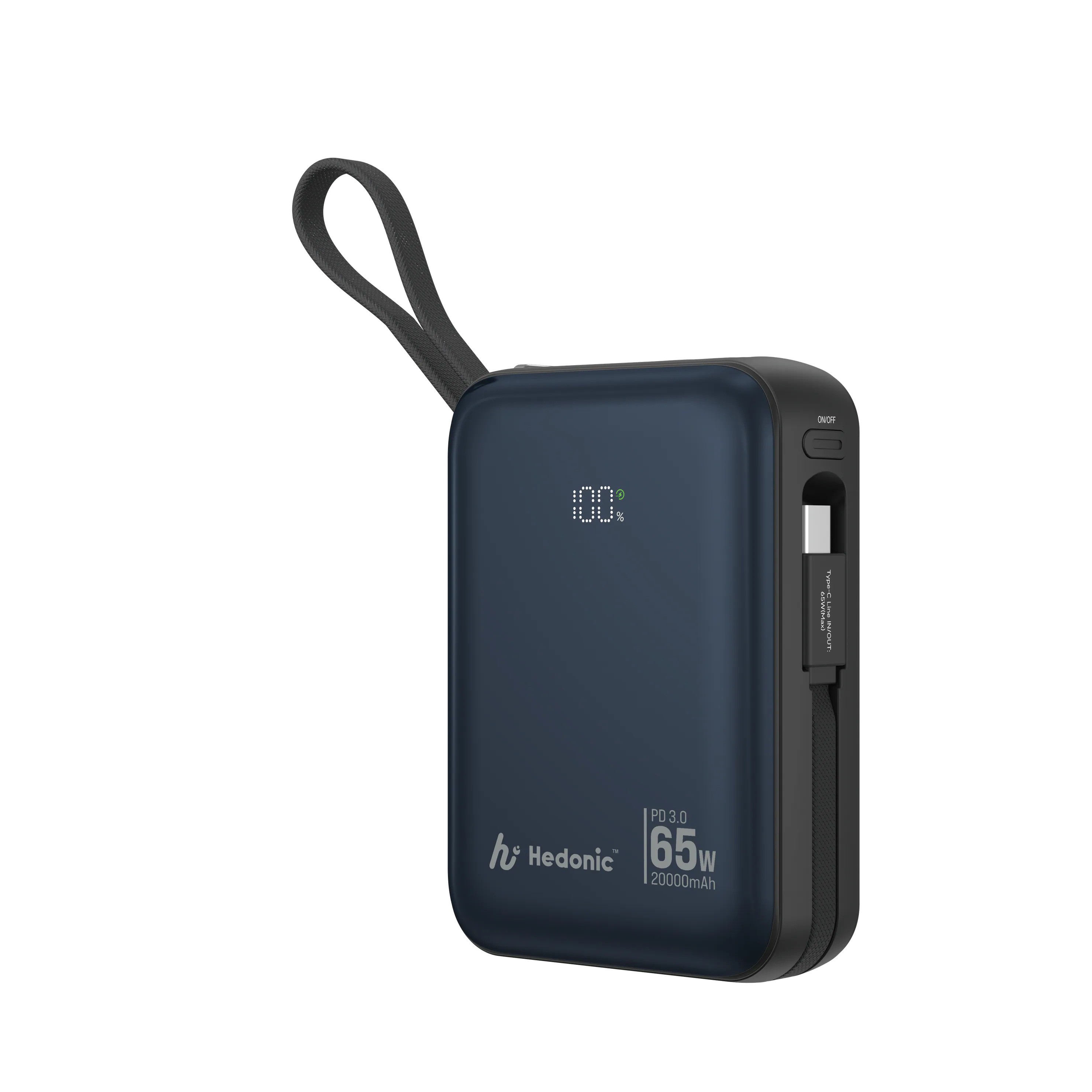 Hedonic #81081 (3C追溯二維碼) PD 3.0 65W Lightning & USB-C 20,000mAh - 黑色