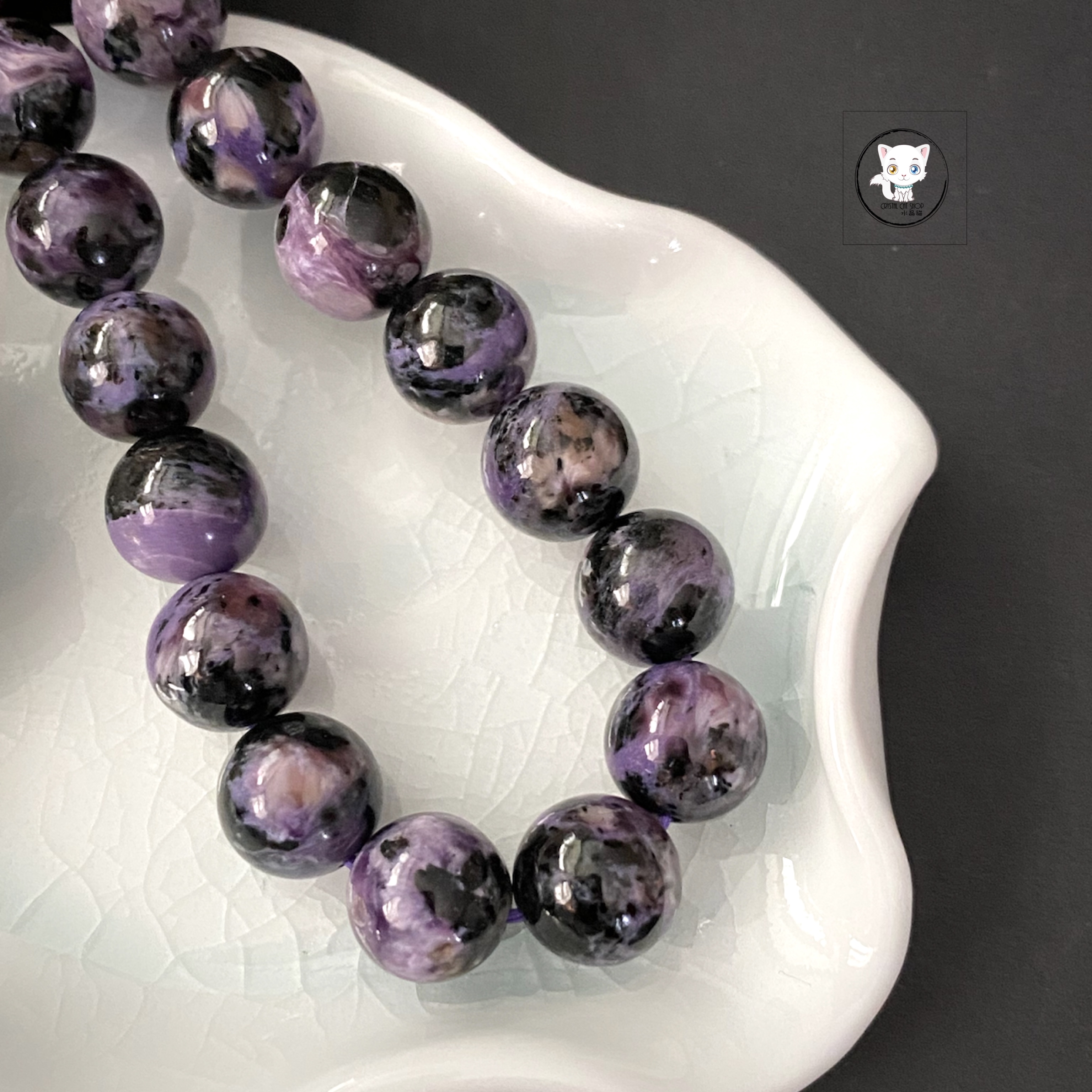 天然紫龍晶手鏈 10.6mm+