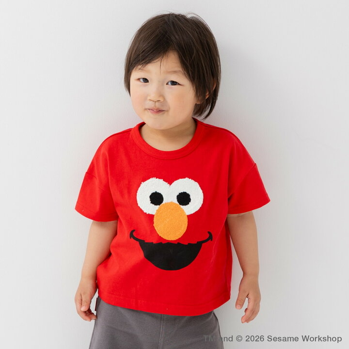 🇯🇵預訂 日本直送🇯🇵兩色芝麻街人物面部寬鬆短袖T恤