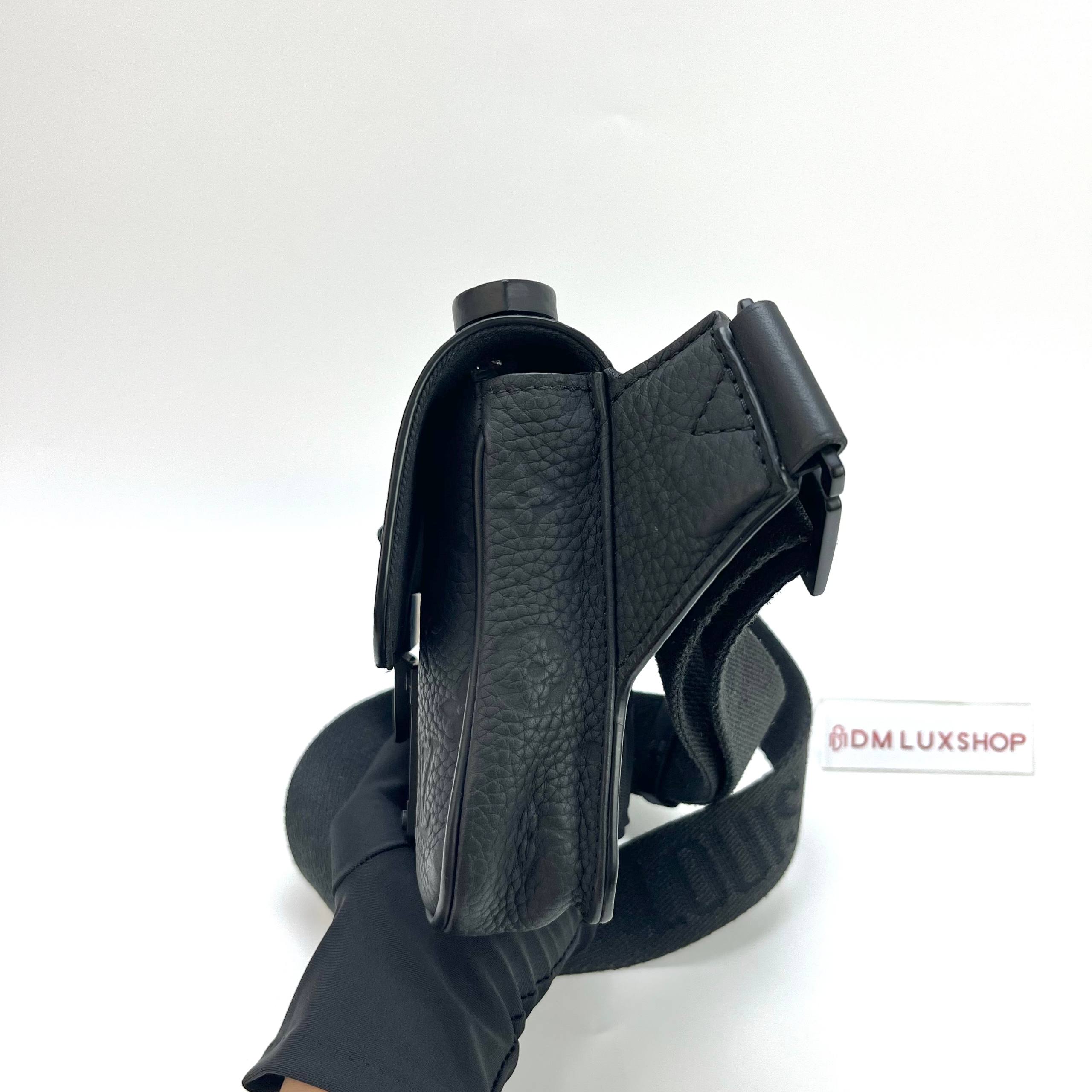 LV Black Taurillon S Lock Sling Bag