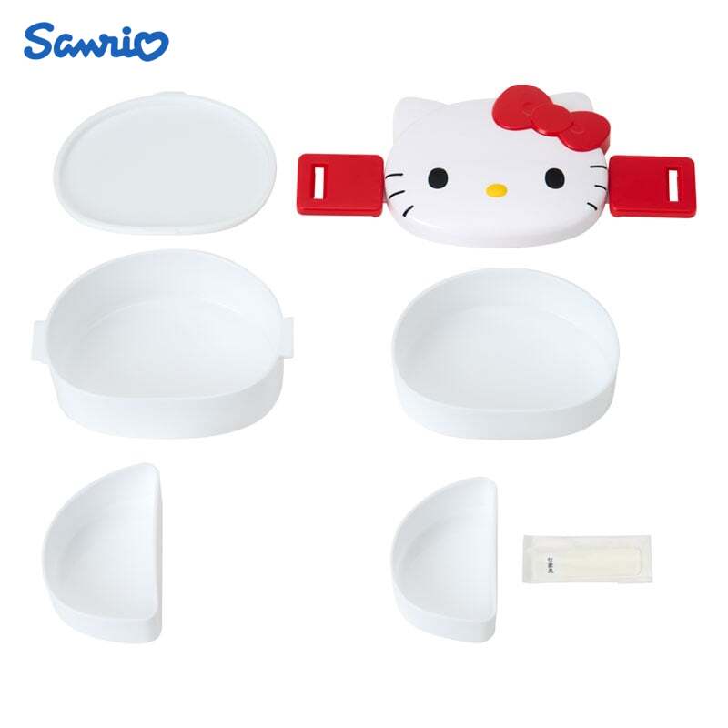 🆕【⭐訂購⭐】🌀 🇯🇵 日本直送 #Sanrio 臉形狀 雙層午餐盒［3款選］🌀 [ELCD-0185][260420]