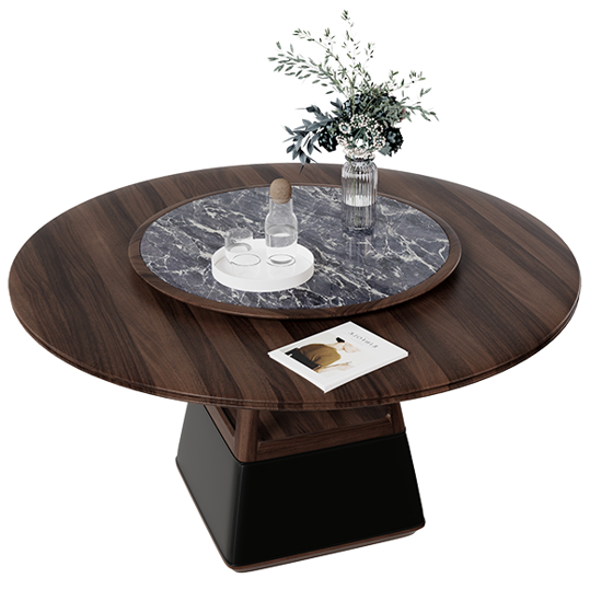 1.3米圓木架旋轉盤餐枱 8052